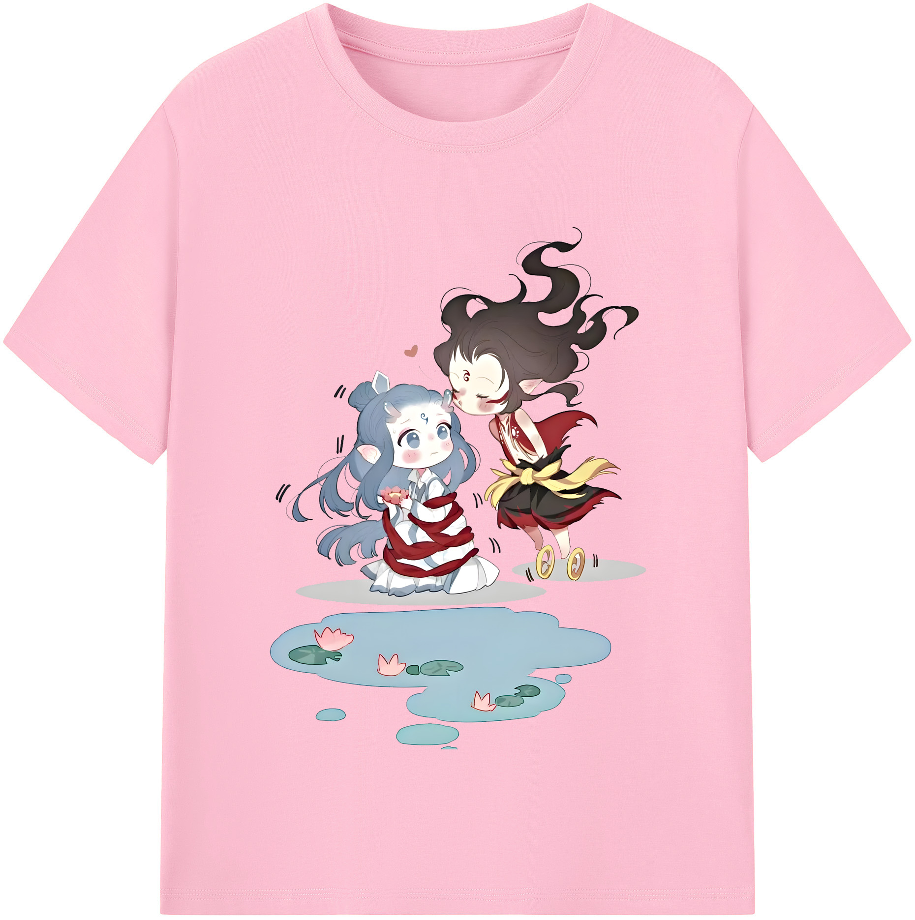 （画像用） Ne Zha 2 ナタ 魔童の大暴れ 綿100％半袖Tシャツ（フロントプリント）