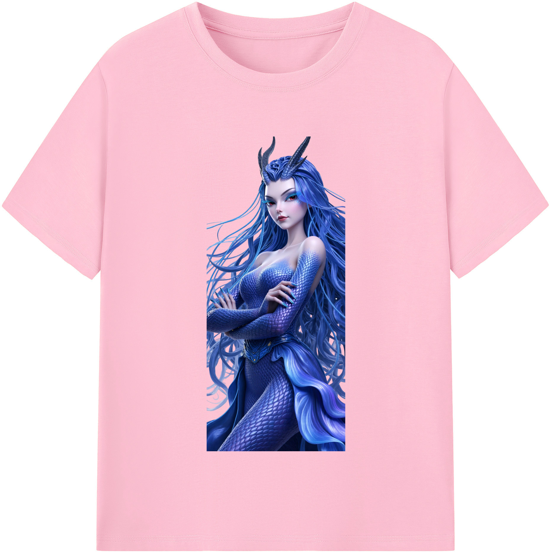 （画像用） Ne Zha 2 ナタ 魔童の大暴れ 綿100％半袖Tシャツ（フロントプリント）