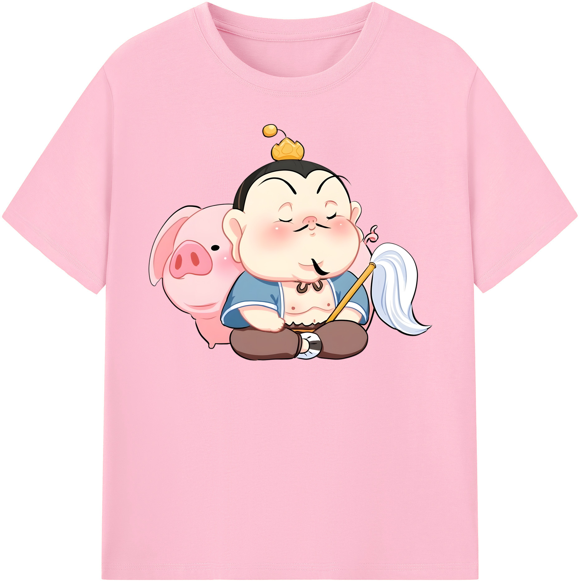 （画像用） Ne Zha 2 ナタ 魔童の大暴れ 綿100％半袖Tシャツ（フロントプリント）