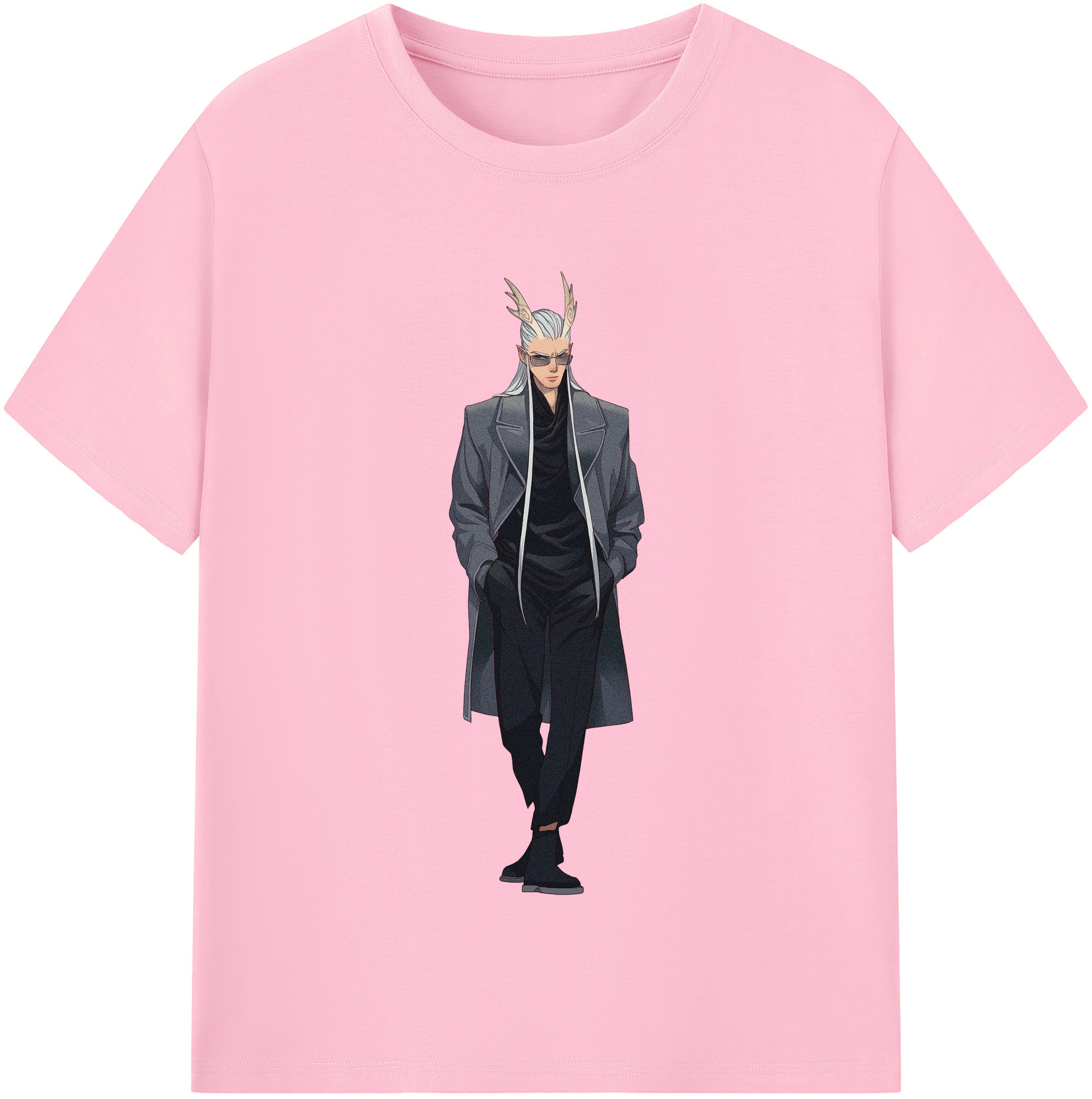 （画像用） Ne Zha 2 ナタ 魔童の大暴れ 綿100％半袖Tシャツ（フロントプリント）