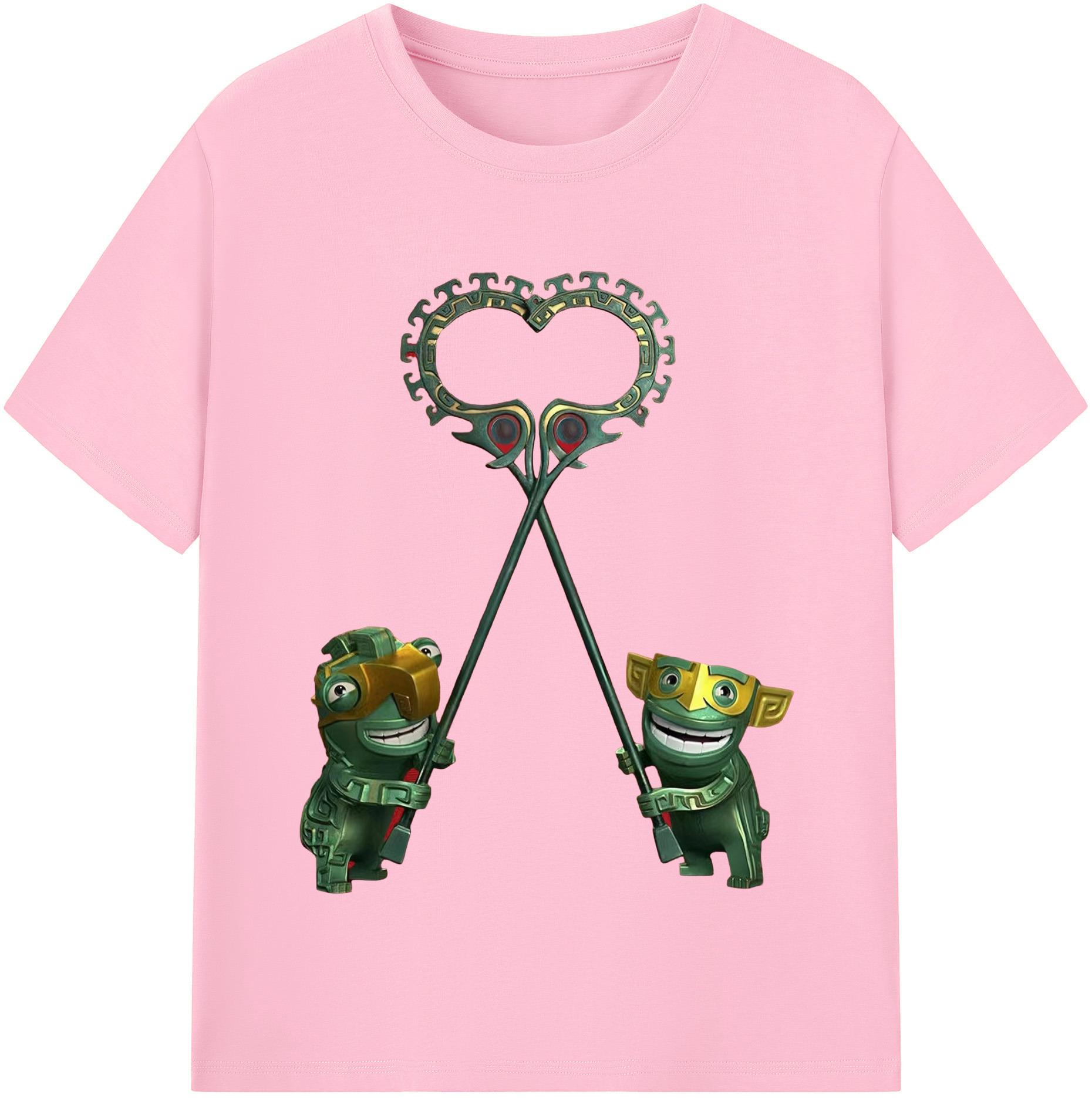 （画像用） Ne Zha 2 ナタ 魔童の大暴れ 綿100％半袖Tシャツ（フロントプリント）