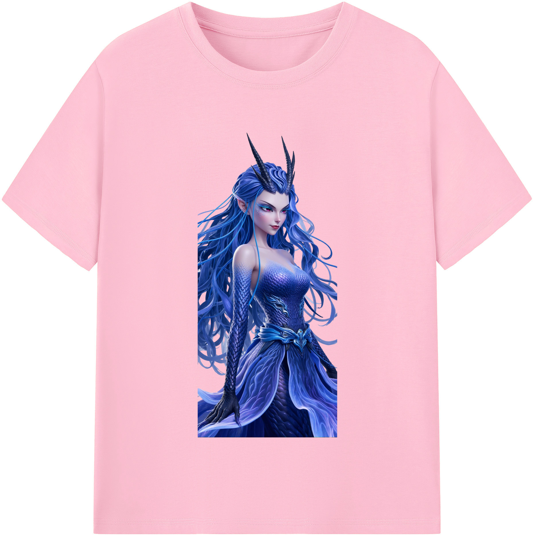 （画像用） Ne Zha 2 ナタ 魔童の大暴れ 綿100％半袖Tシャツ（フロントプリント）