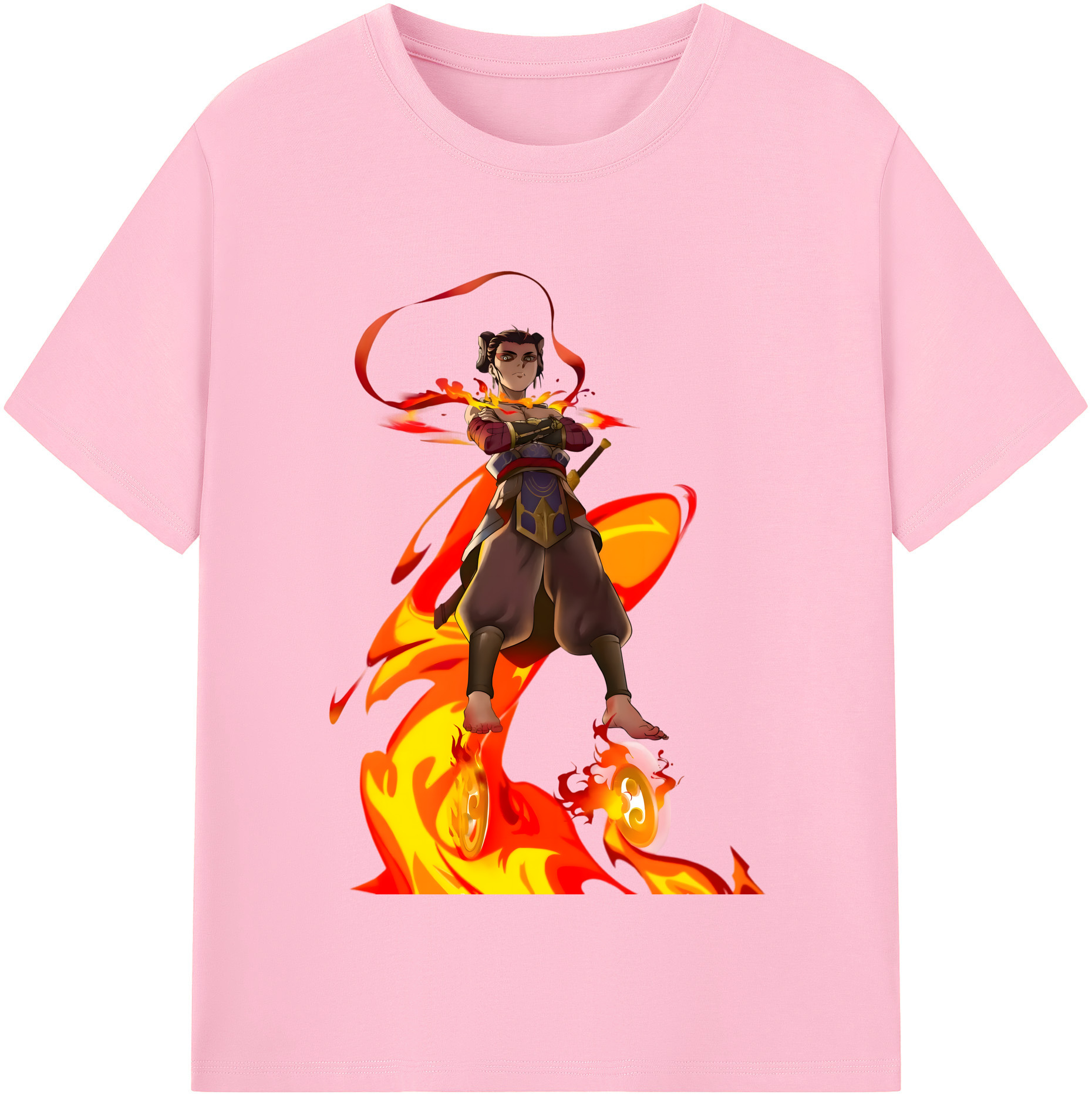 （画像用） Ne Zha 2 ナタ 魔童の大暴れ 綿100％半袖Tシャツ（フロントプリント）