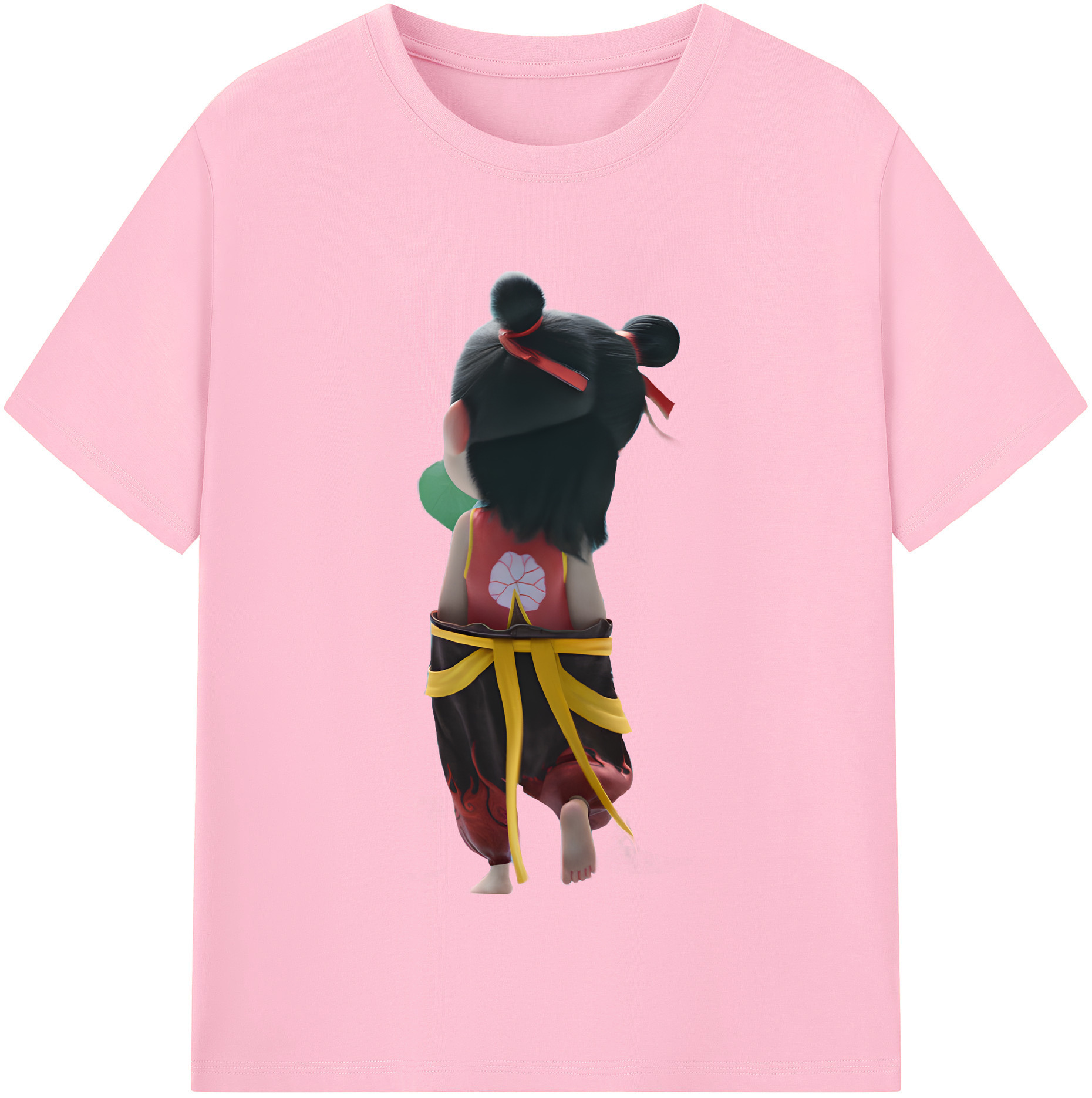 （画像用） Ne Zha 2 ナタ 魔童の大暴れ 綿100％半袖Tシャツ（フロントプリント）