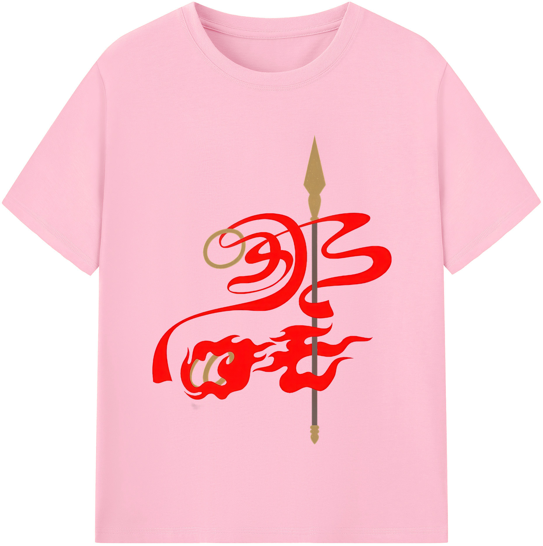 （画像用） Ne Zha 2 ナタ 魔童の大暴れ 綿100％半袖Tシャツ（フロントプリント）