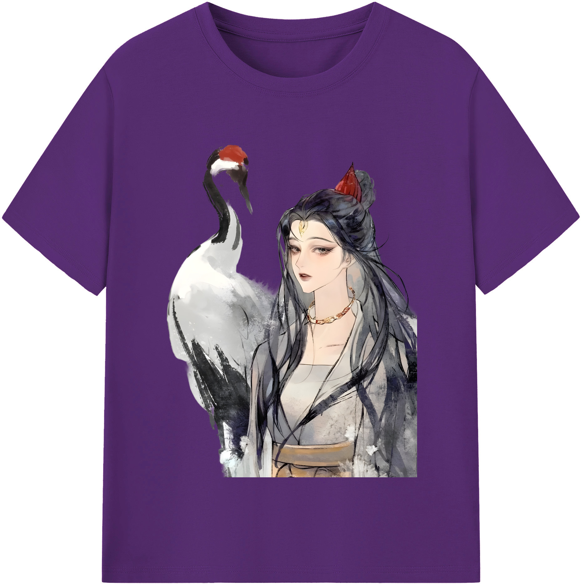（画像用） Ne Zha 2 ナタ 魔童の大暴れ 綿100％半袖Tシャツ（フロントプリント）