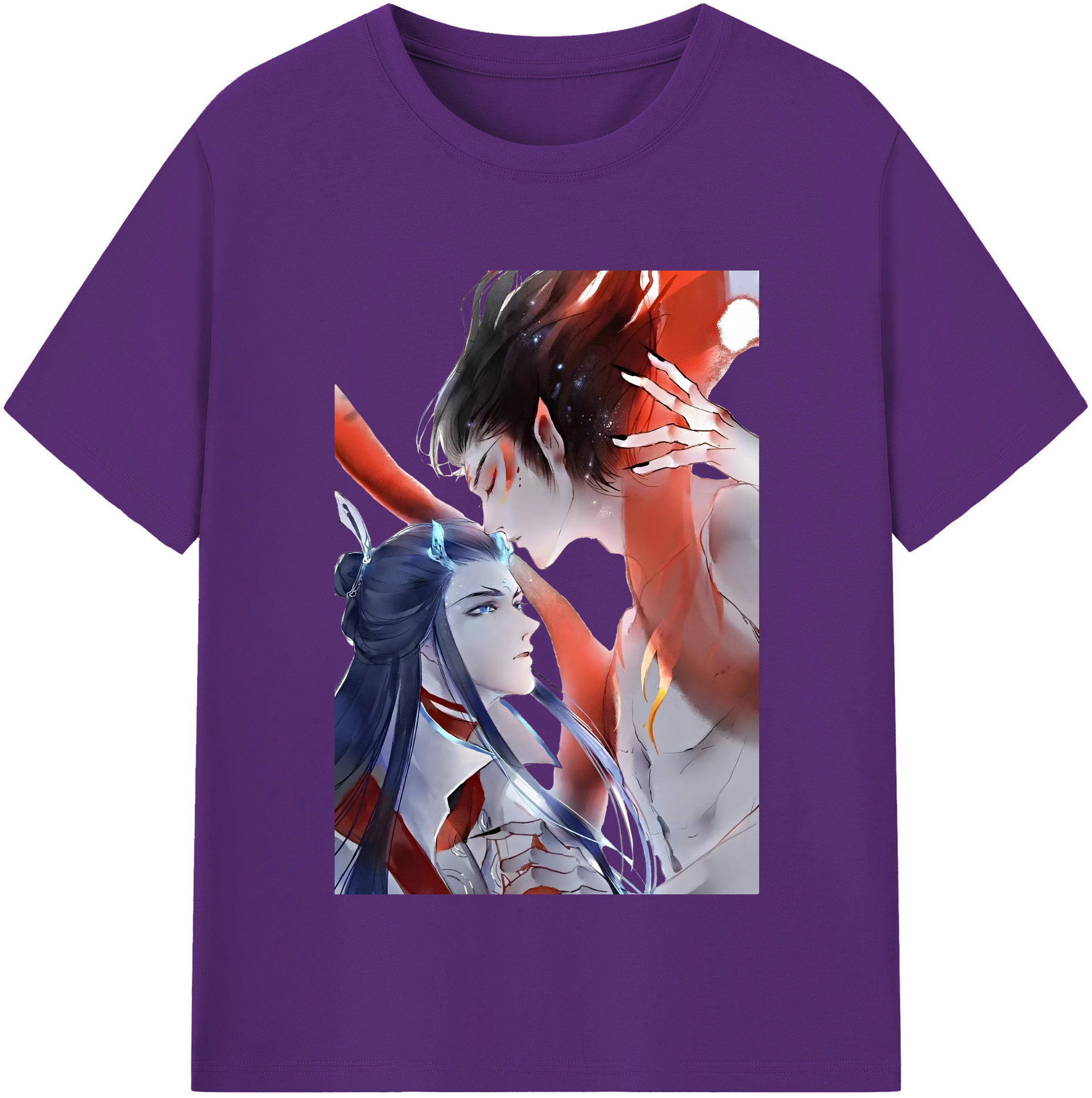 （画像用） Ne Zha 2 ナタ 魔童の大暴れ 綿100％半袖Tシャツ（フロントプリント）