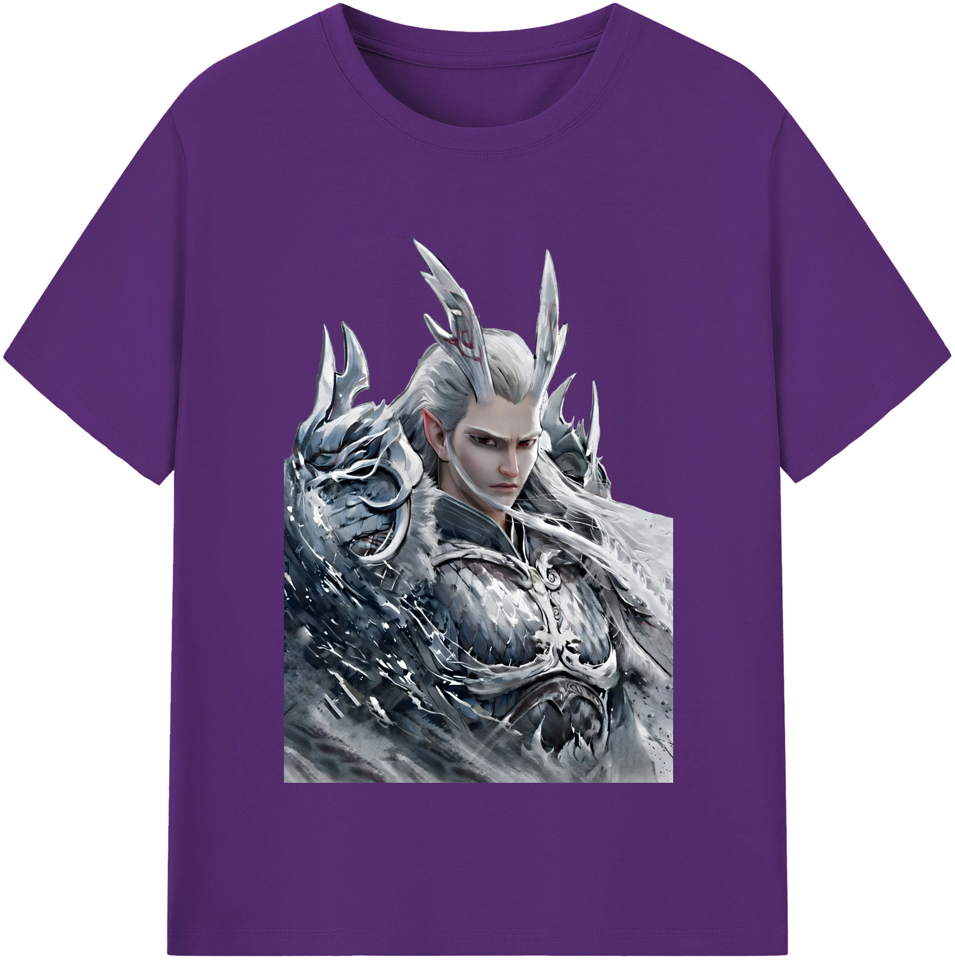 （画像用） Ne Zha 2 ナタ 魔童の大暴れ 綿100％半袖Tシャツ（フロントプリント）