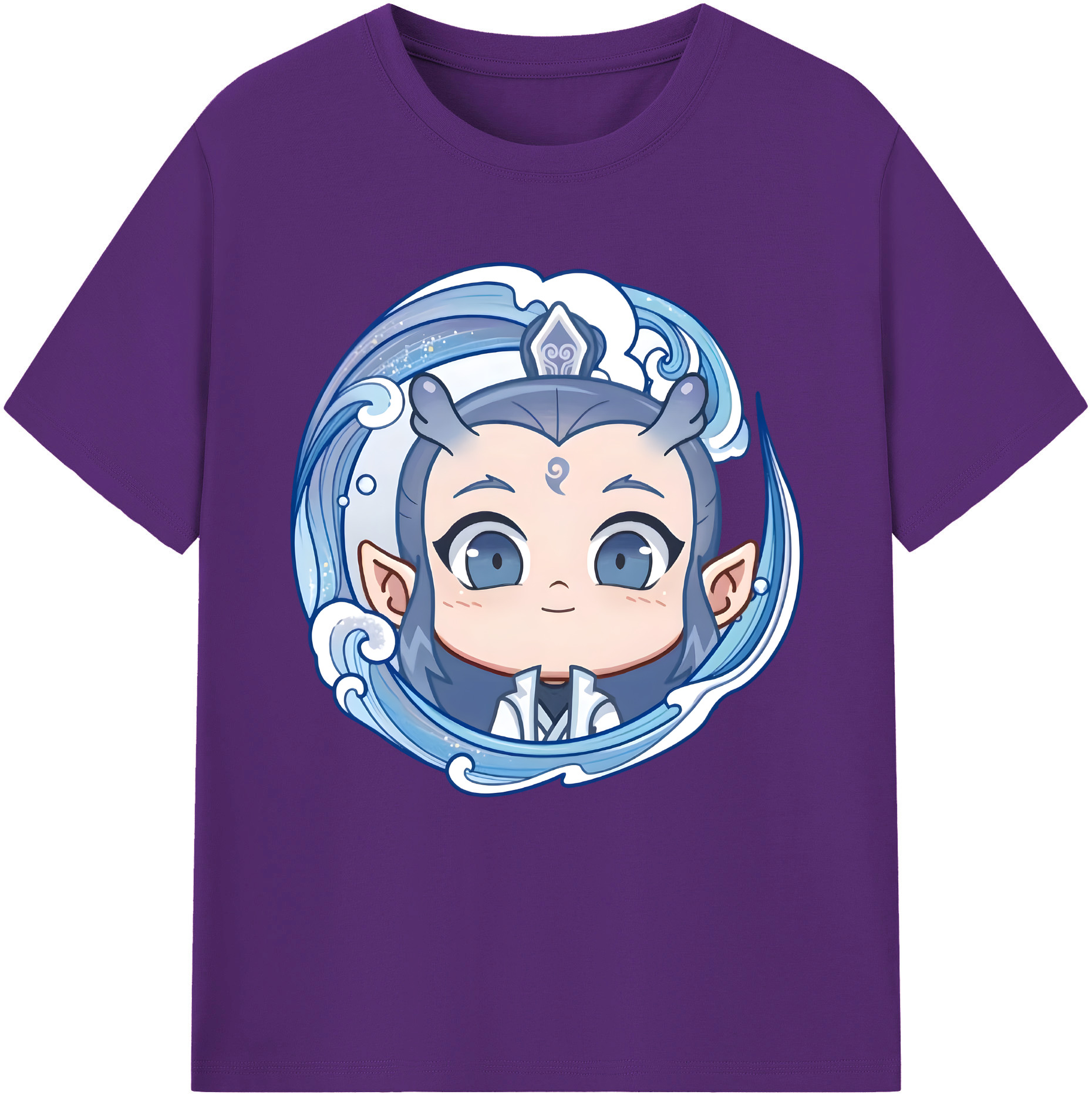 （画像用） Ne Zha 2 ナタ 魔童の大暴れ 綿100％半袖Tシャツ（フロントプリント）