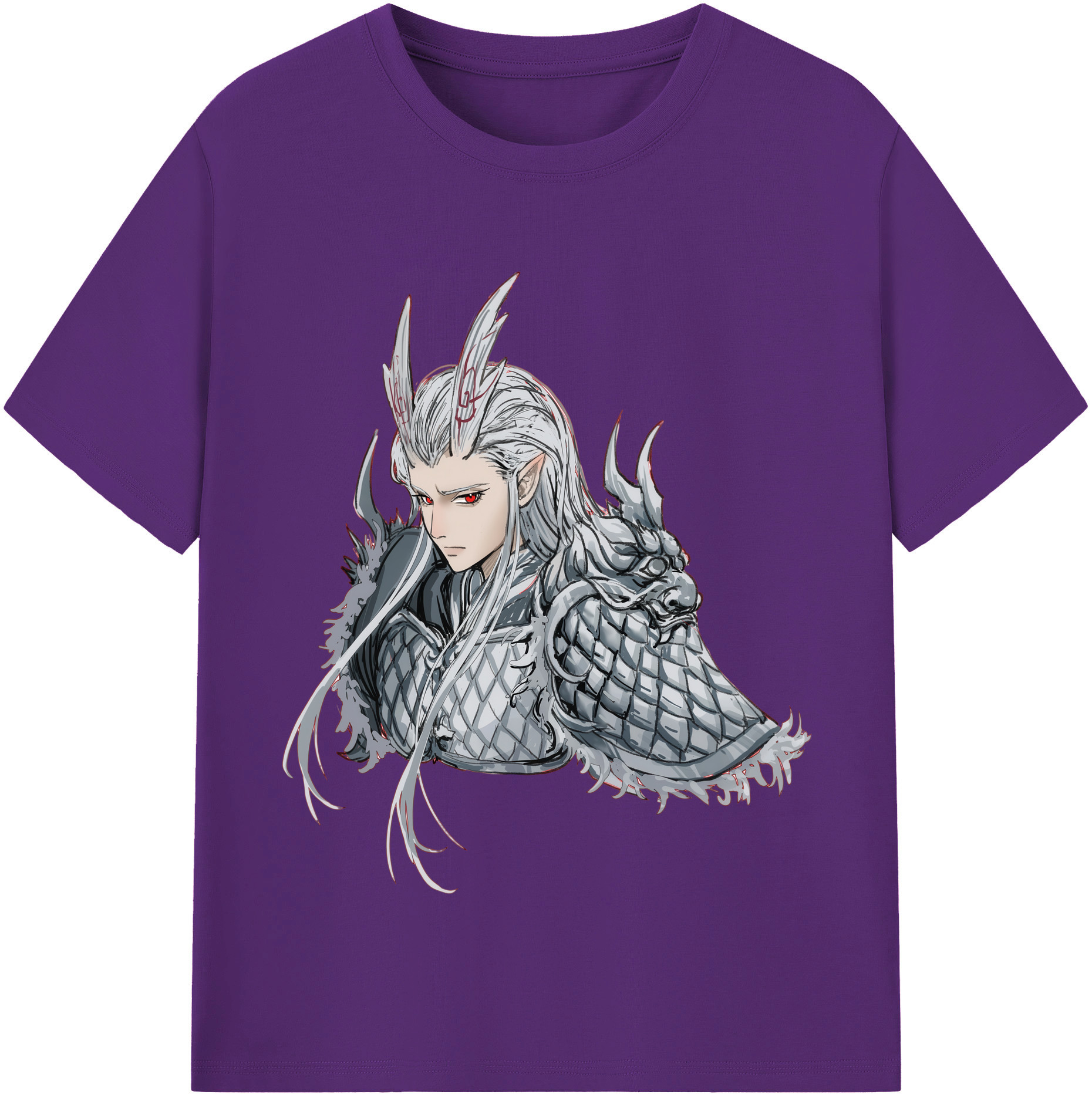 （画像用） Ne Zha 2 ナタ 魔童の大暴れ 綿100％半袖Tシャツ（フロントプリント）