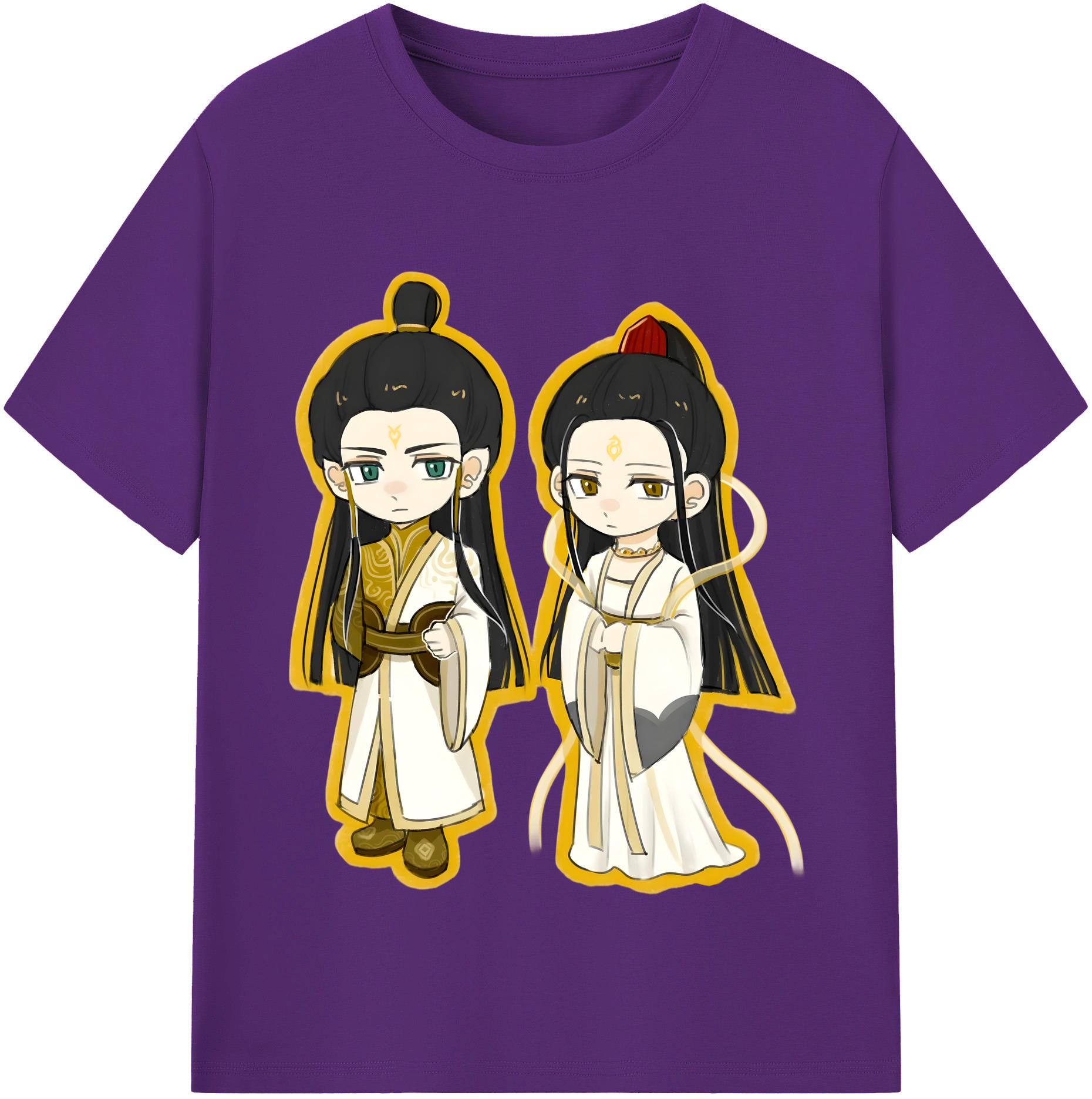 （画像用） Ne Zha 2 ナタ 魔童の大暴れ 綿100％半袖Tシャツ（フロントプリント）