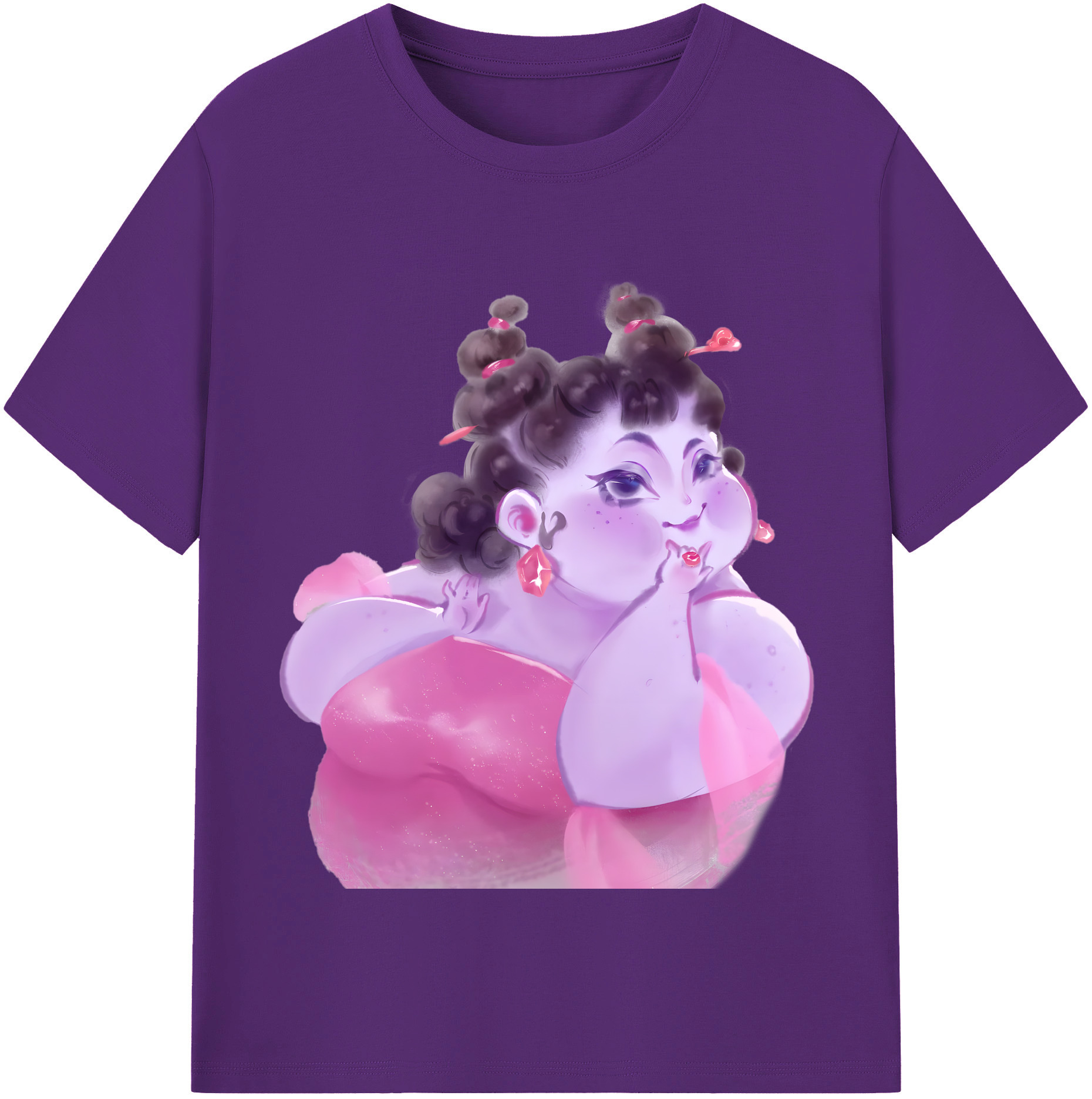 （画像用） Ne Zha 2 ナタ 魔童の大暴れ 綿100％半袖Tシャツ（フロントプリント）