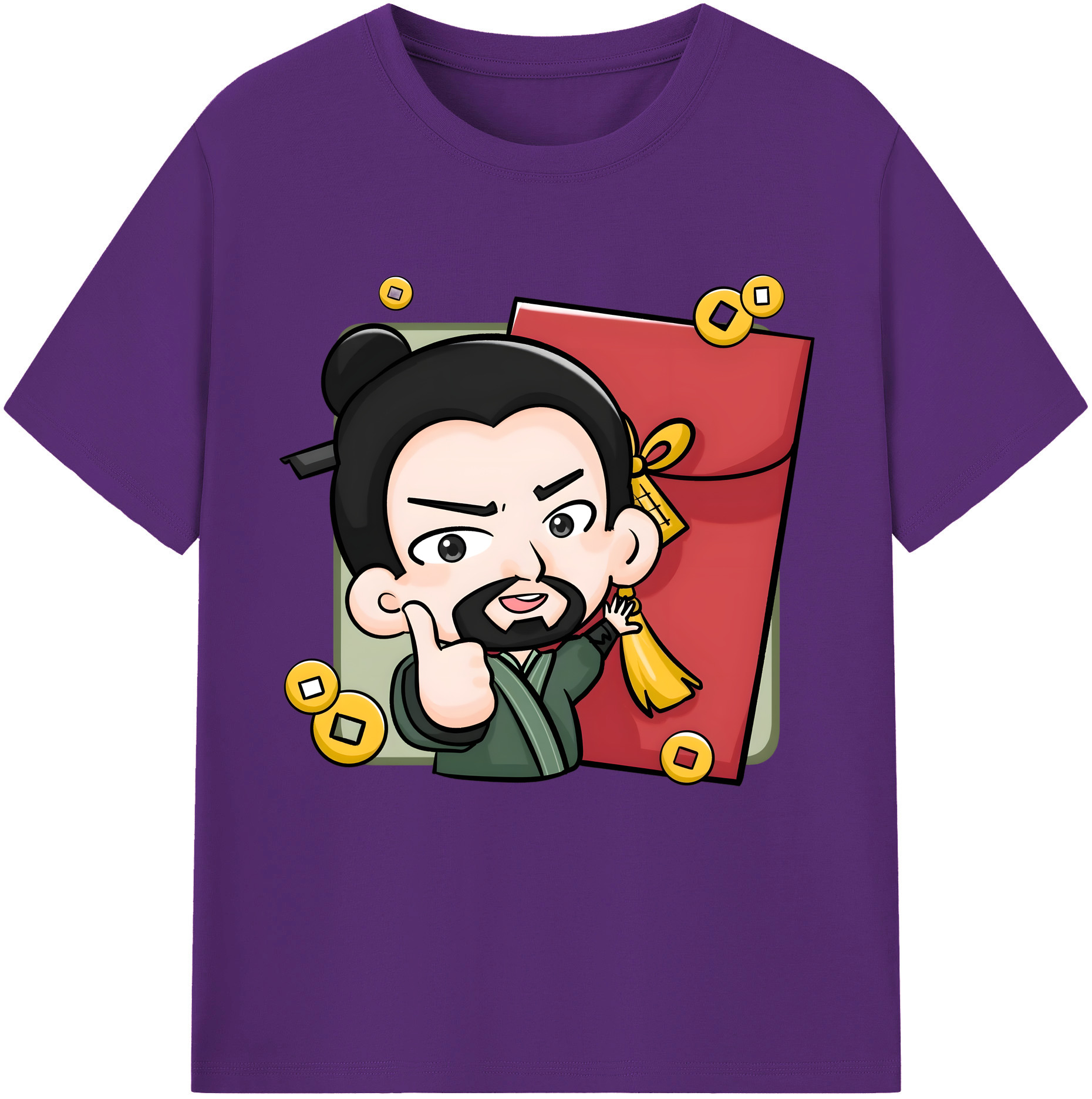 （画像用） Ne Zha 2 ナタ 魔童の大暴れ 綿100％半袖Tシャツ（フロントプリント）
