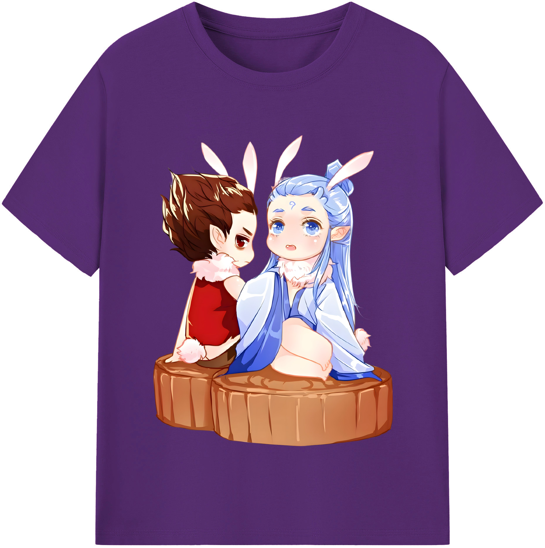 （画像用） Ne Zha 2 ナタ 魔童の大暴れ 綿100％半袖Tシャツ（フロントプリント）
