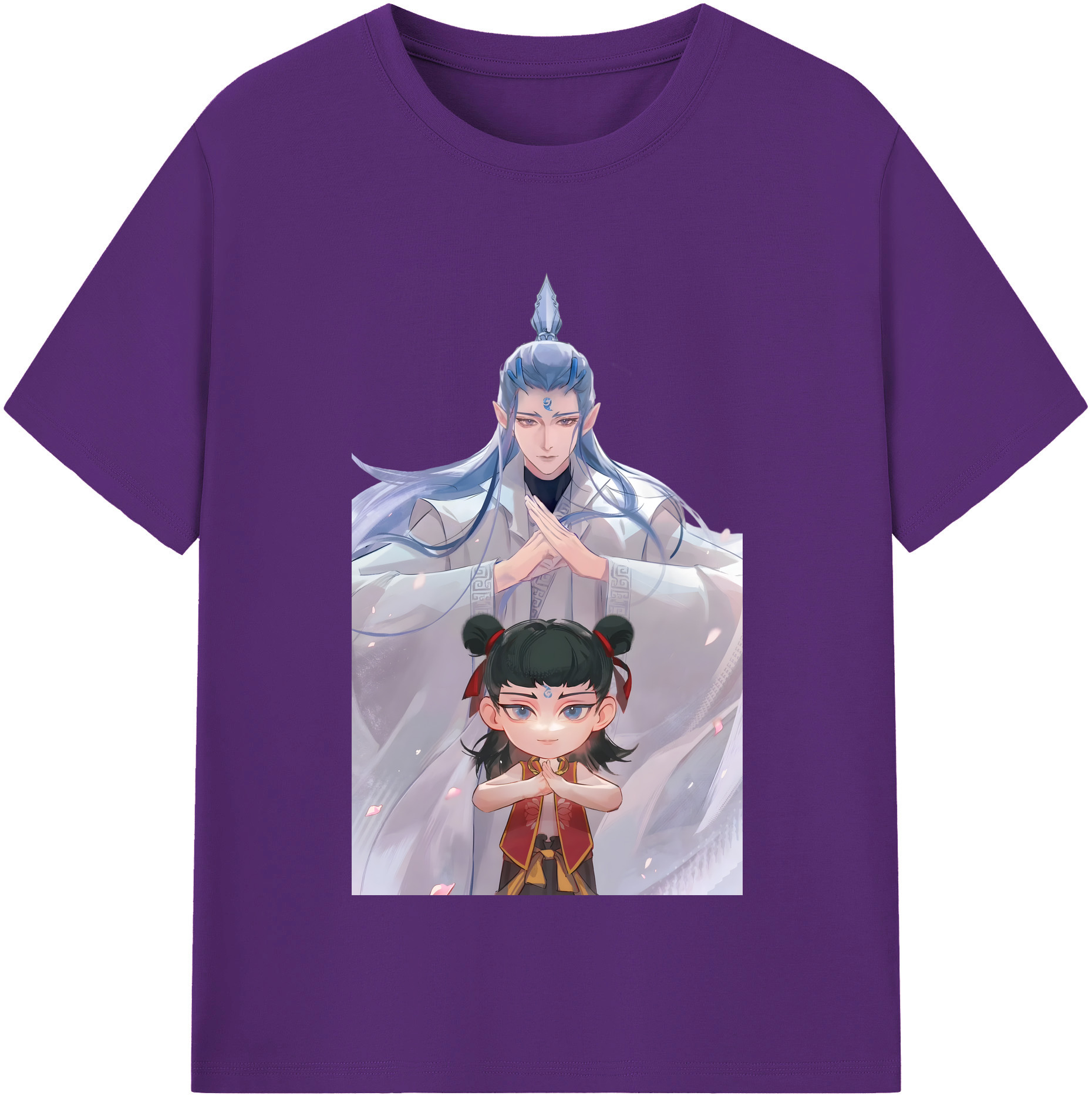 （画像用） Ne Zha 2 ナタ 魔童の大暴れ 綿100％半袖Tシャツ（フロントプリント）