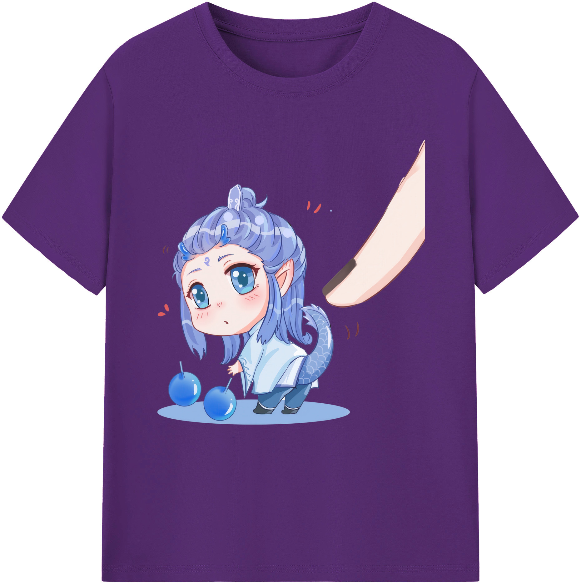 （画像用） Ne Zha 2 ナタ 魔童の大暴れ 綿100％半袖Tシャツ（フロントプリント）