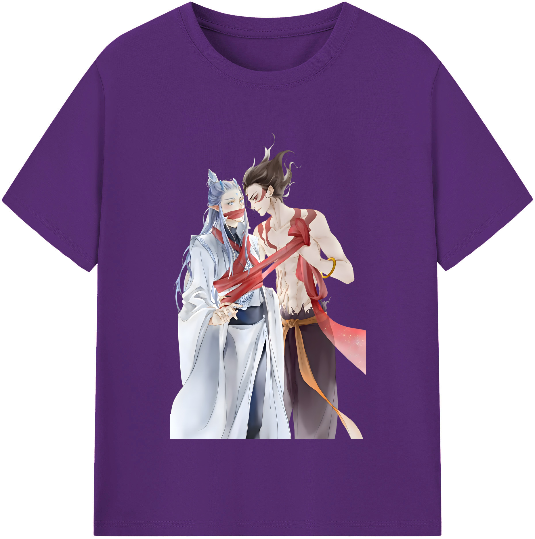 （画像用） Ne Zha 2 ナタ 魔童の大暴れ 綿100％半袖Tシャツ（フロントプリント）