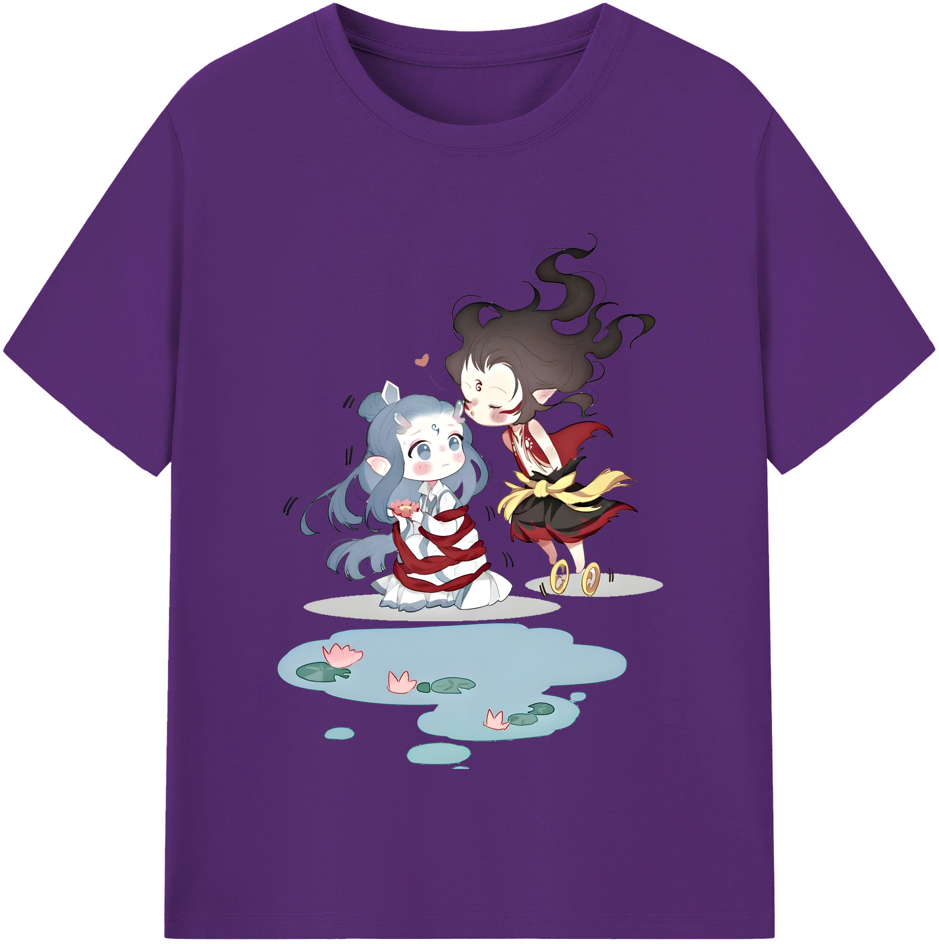 （画像用） Ne Zha 2 ナタ 魔童の大暴れ 綿100％半袖Tシャツ（フロントプリント）