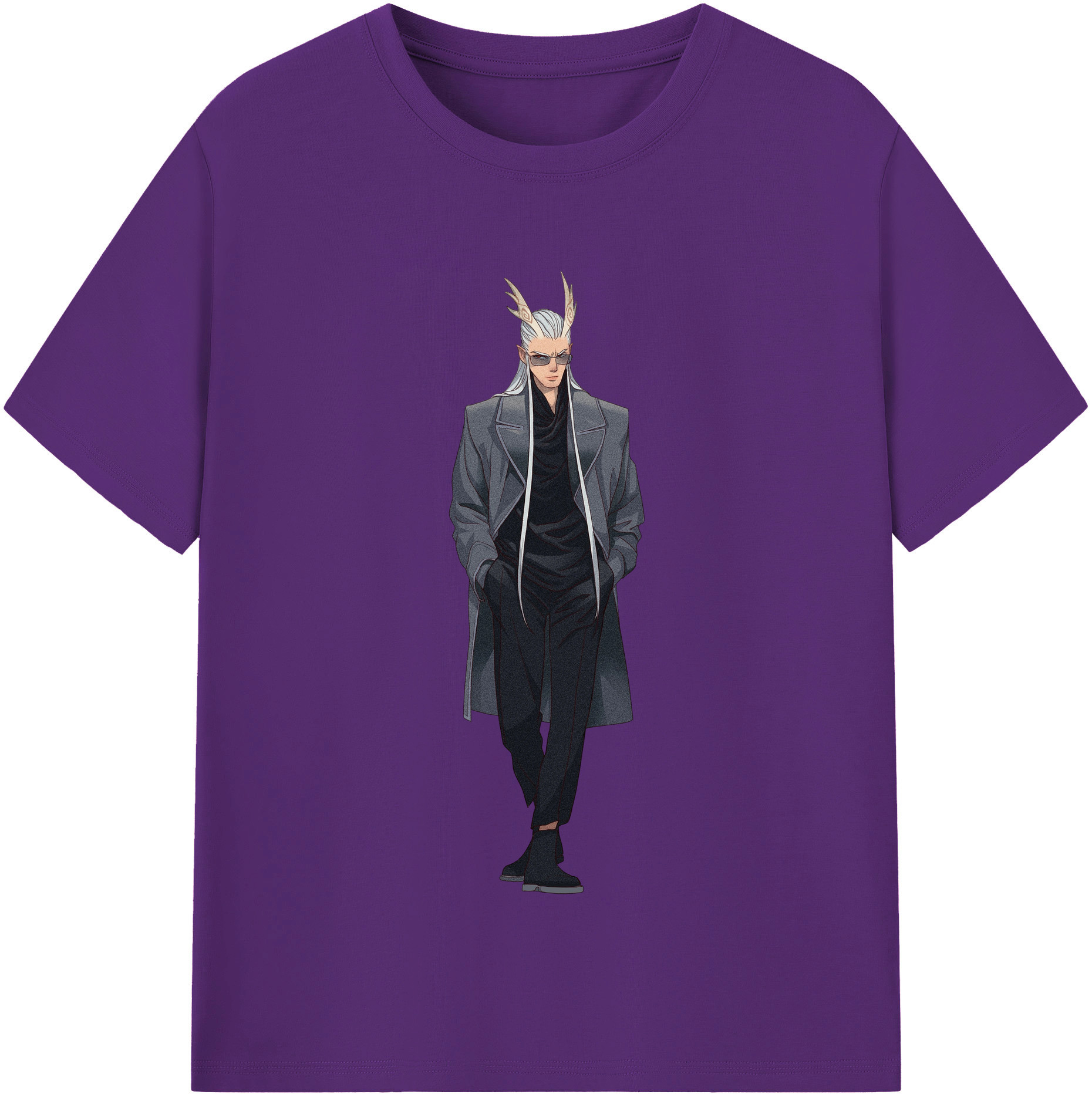 （画像用） Ne Zha 2 ナタ 魔童の大暴れ 綿100％半袖Tシャツ（フロントプリント）