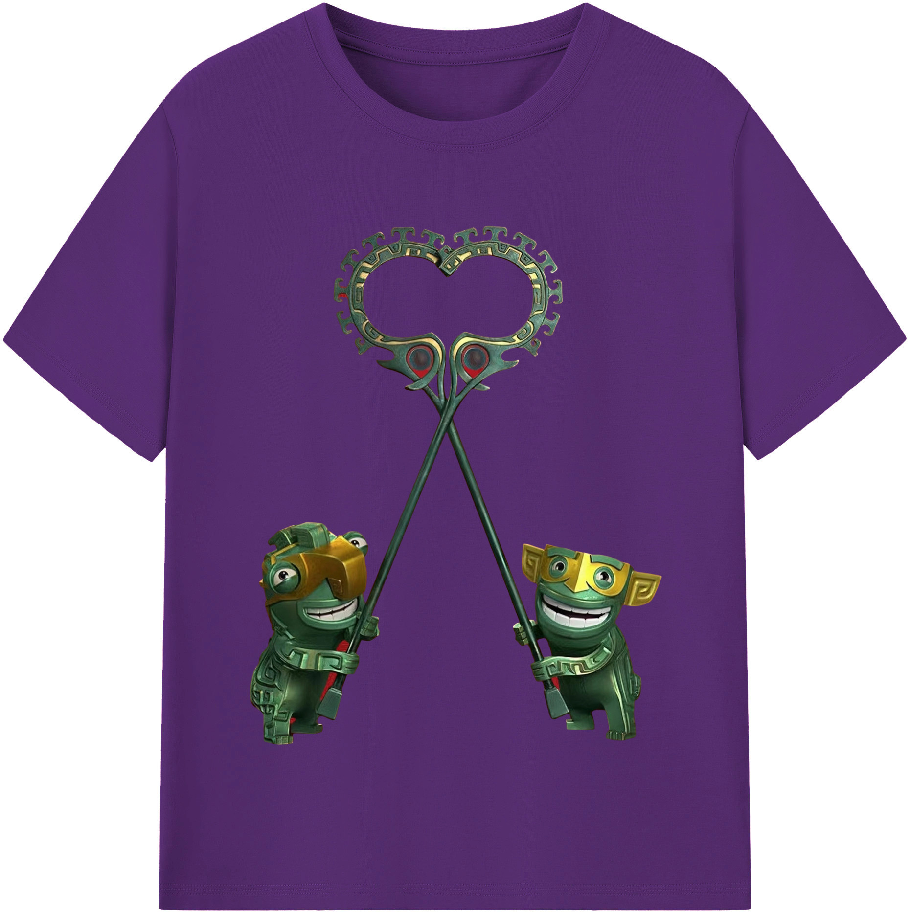 （画像用） Ne Zha 2 ナタ 魔童の大暴れ 綿100％半袖Tシャツ（フロントプリント）