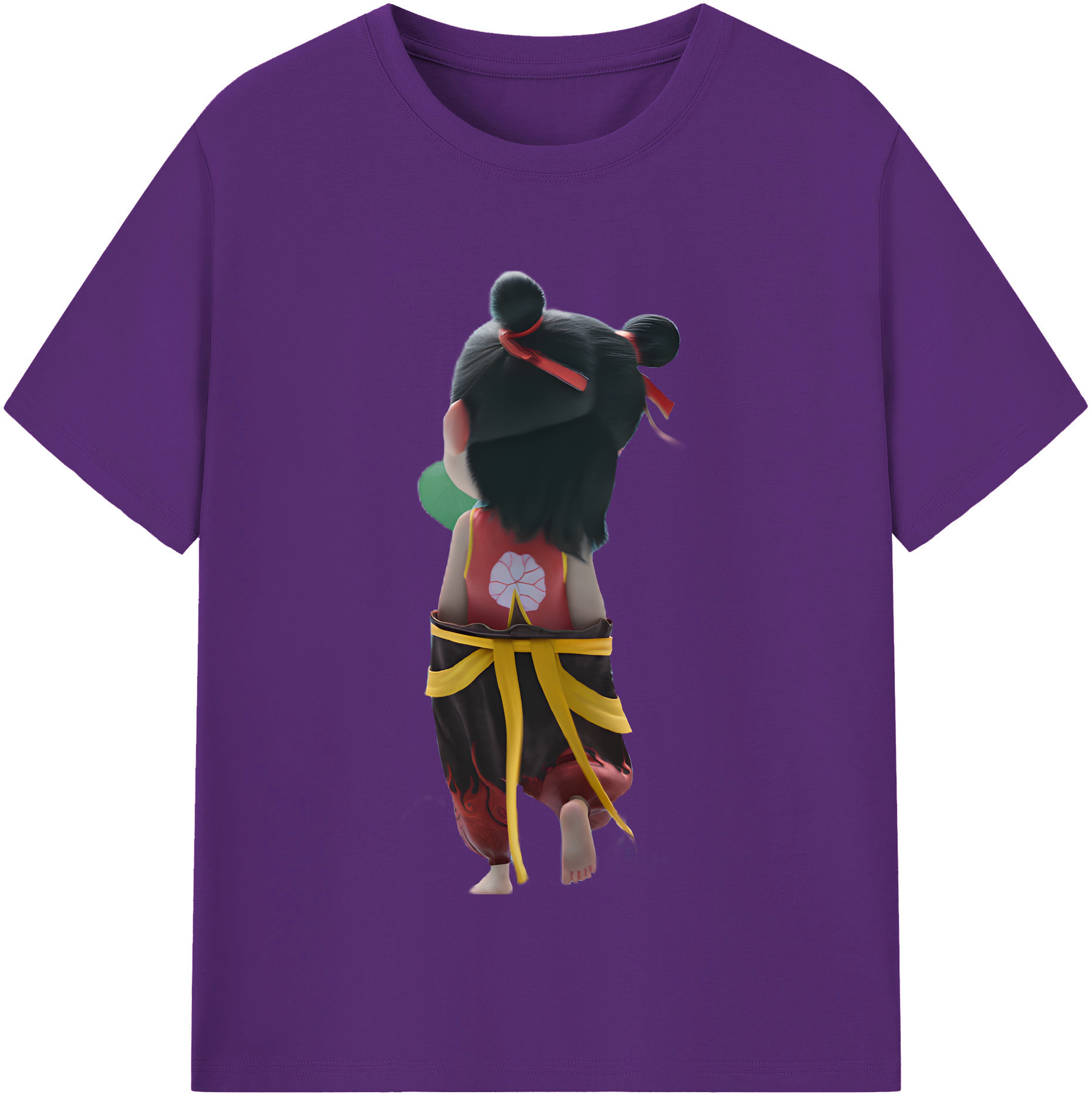 （画像用） Ne Zha 2 ナタ 魔童の大暴れ 綿100％半袖Tシャツ（フロントプリント）