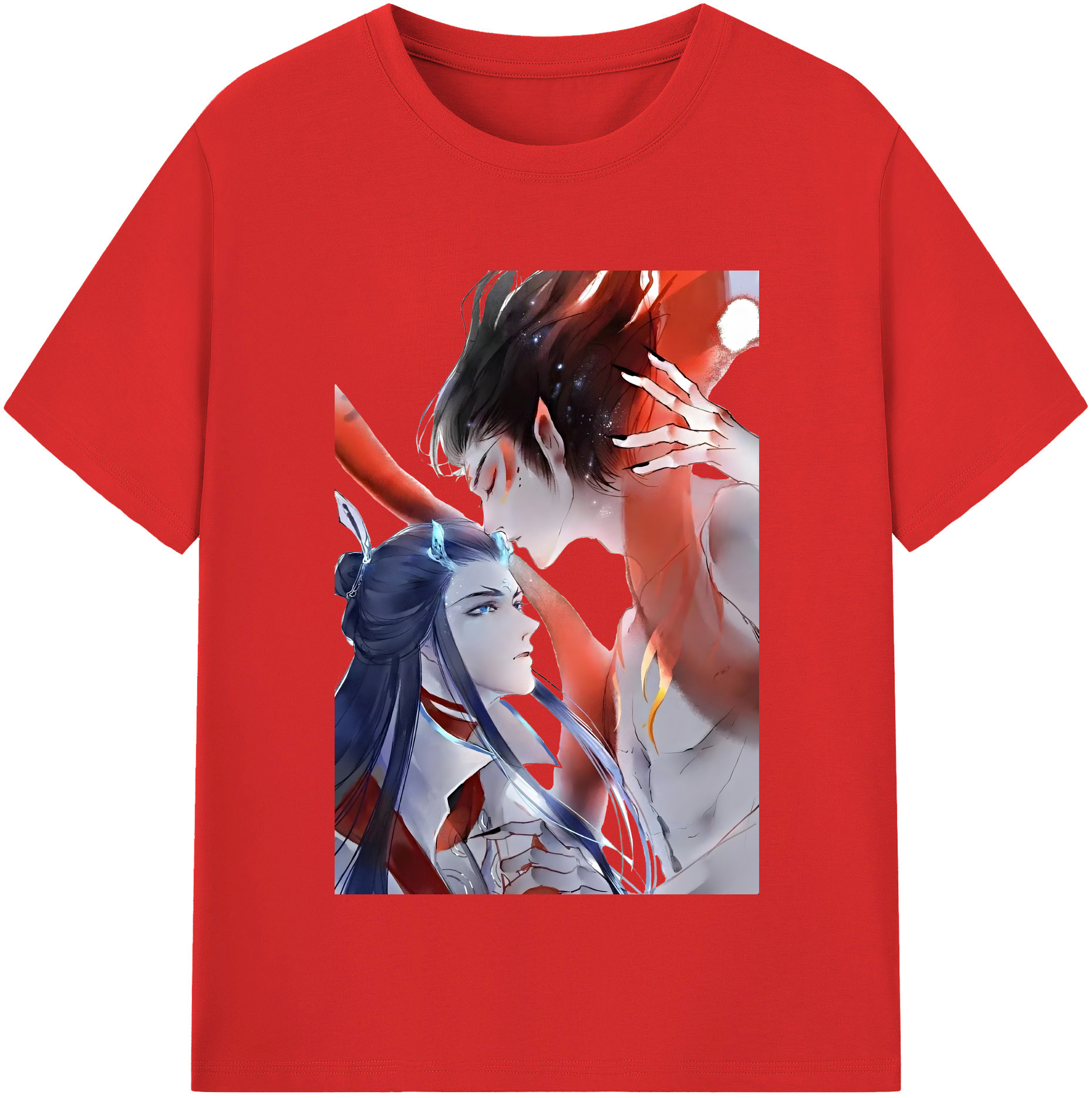 （画像用） Ne Zha 2 ナタ 魔童の大暴れ 綿100％半袖Tシャツ（フロントプリント）