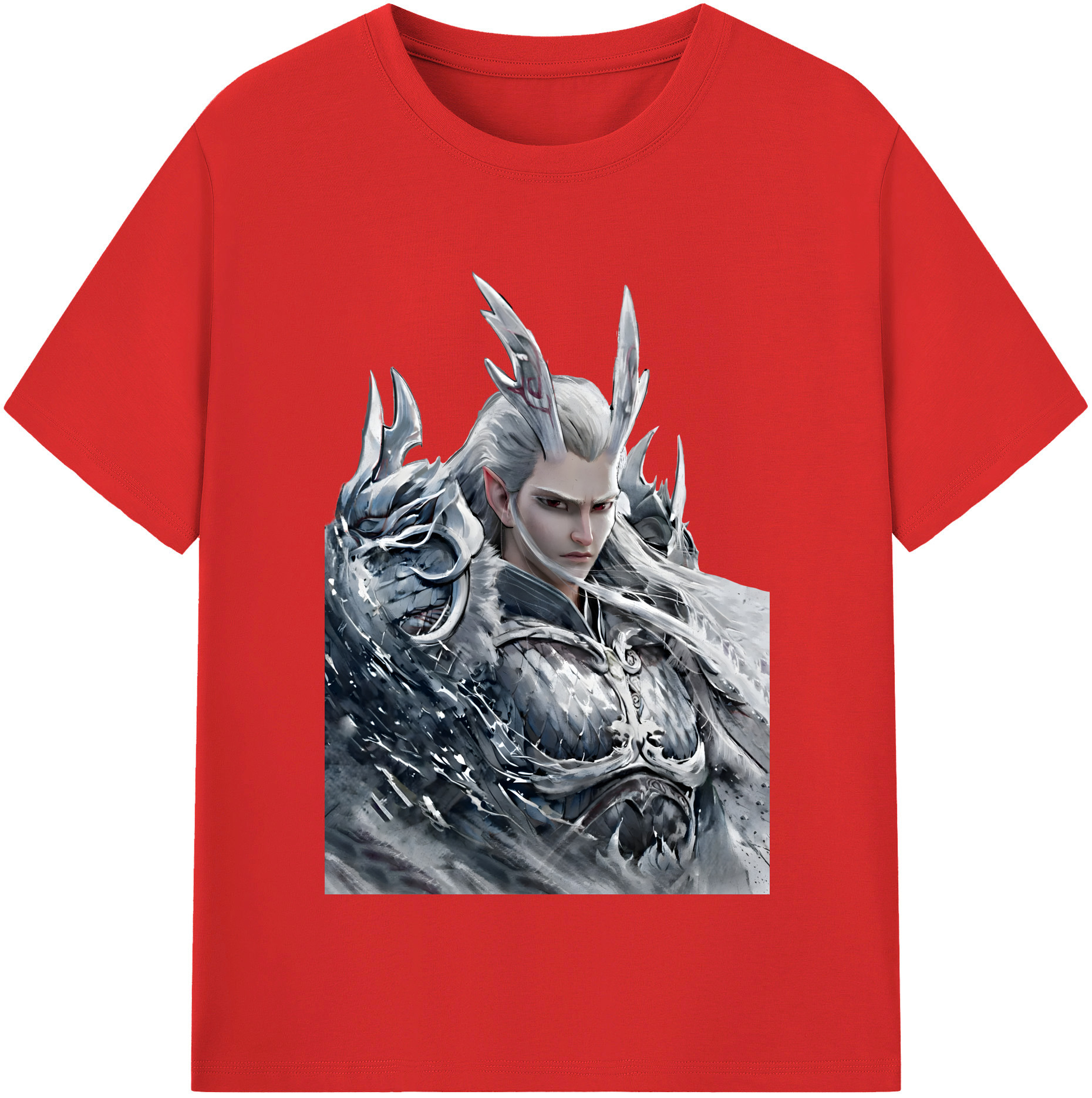 （画像用） Ne Zha 2 ナタ 魔童の大暴れ 綿100％半袖Tシャツ（フロントプリント）