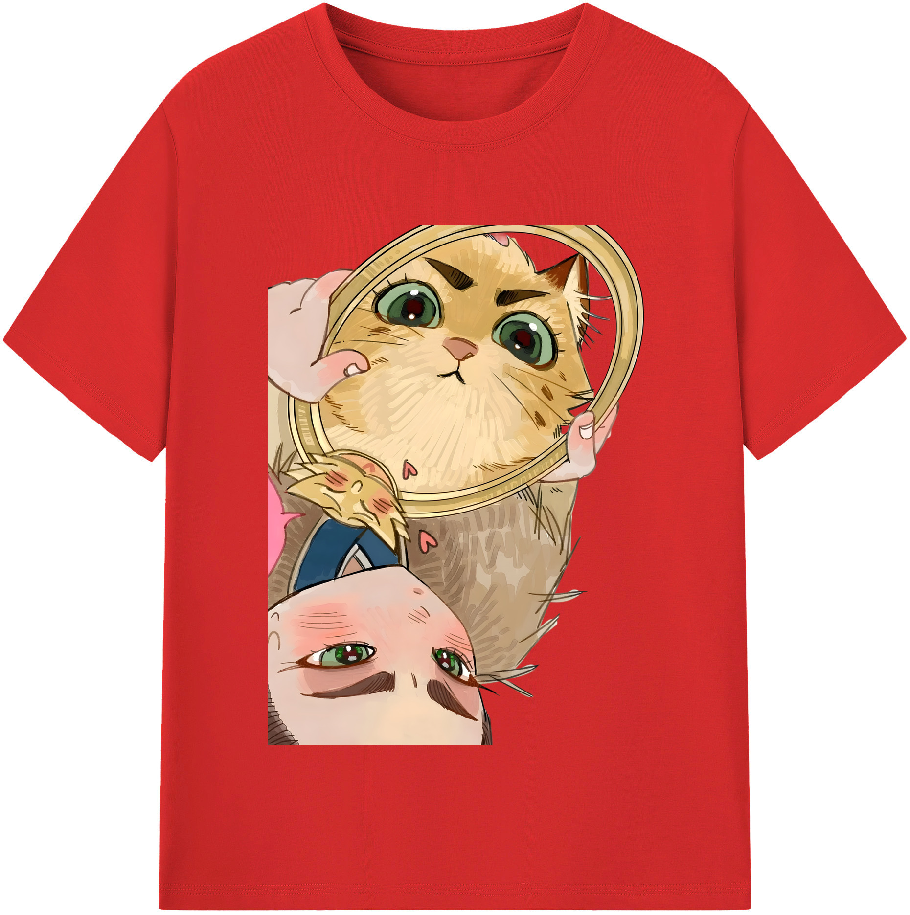 （画像用） Ne Zha 2 ナタ 魔童の大暴れ 綿100％半袖Tシャツ（フロントプリント）