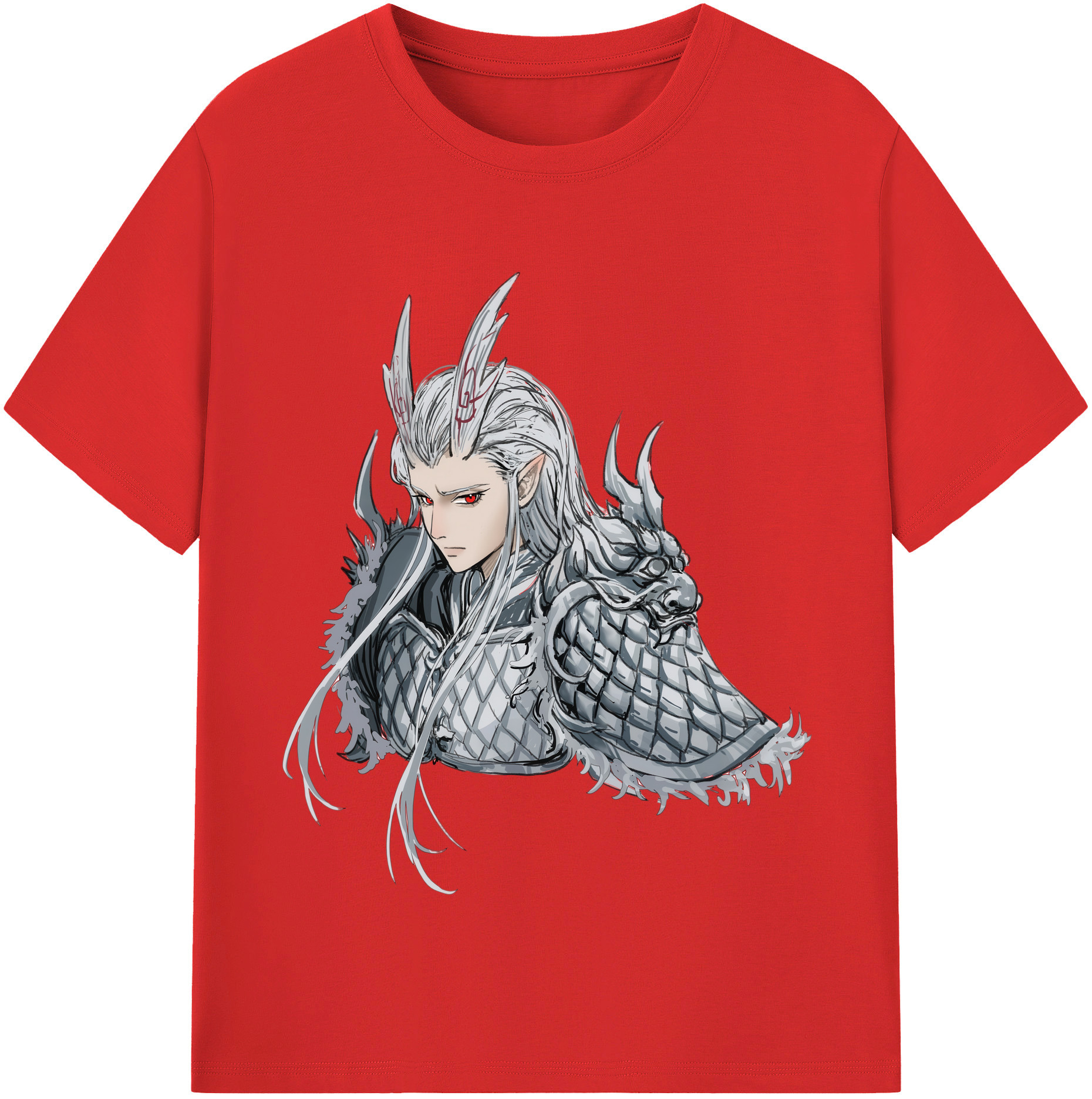 （画像用） Ne Zha 2 ナタ 魔童の大暴れ 綿100％半袖Tシャツ（フロントプリント）