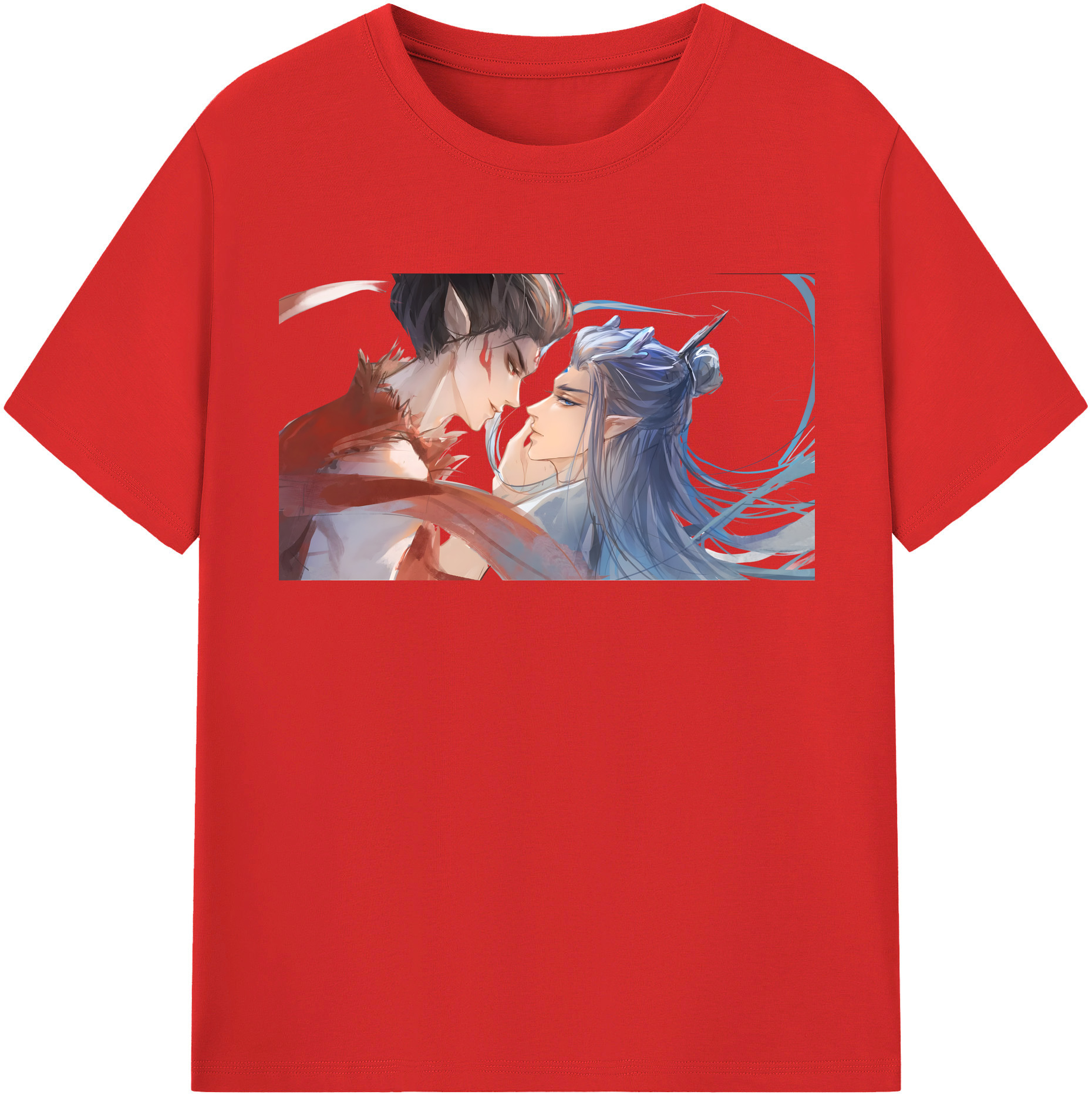 （画像用） Ne Zha 2 ナタ 魔童の大暴れ 綿100％半袖Tシャツ（フロントプリント）