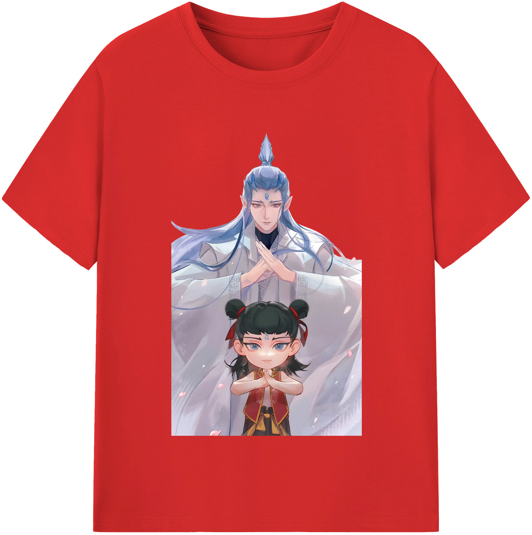 （画像用） Ne Zha 2 ナタ 魔童の大暴れ 綿100％半袖Tシャツ（フロントプリント）