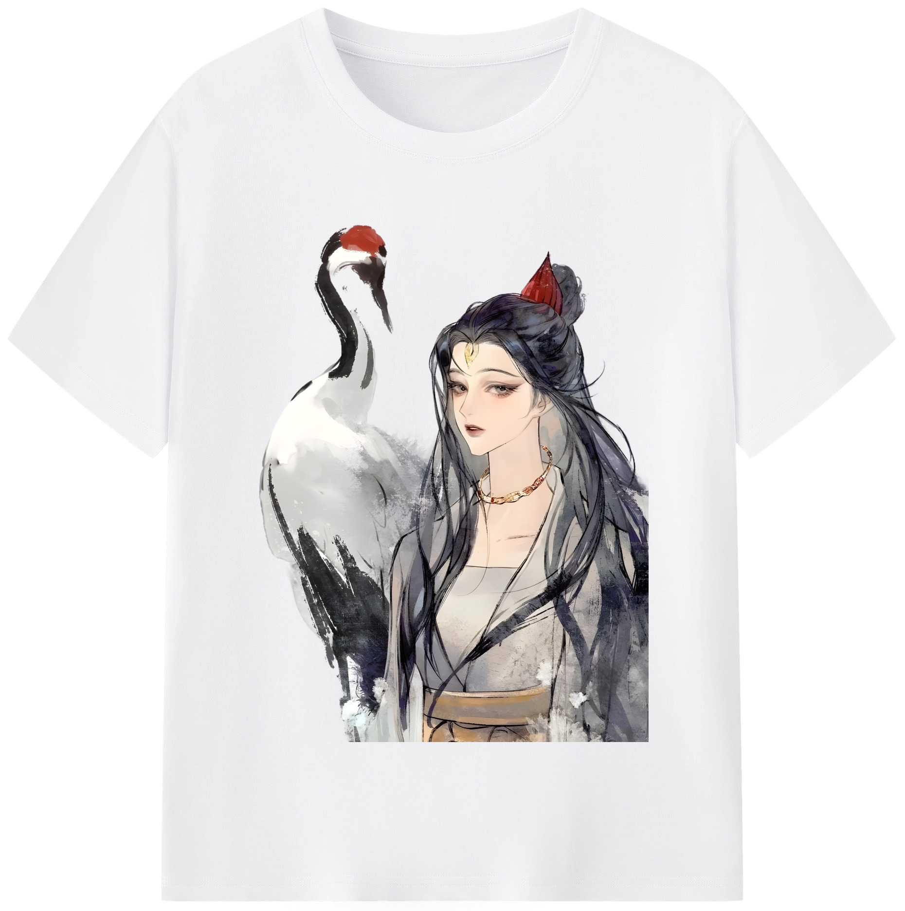 （画像用） Ne Zha 2 ナタ 魔童の大暴れ 綿100％半袖Tシャツ（フロントプリント）