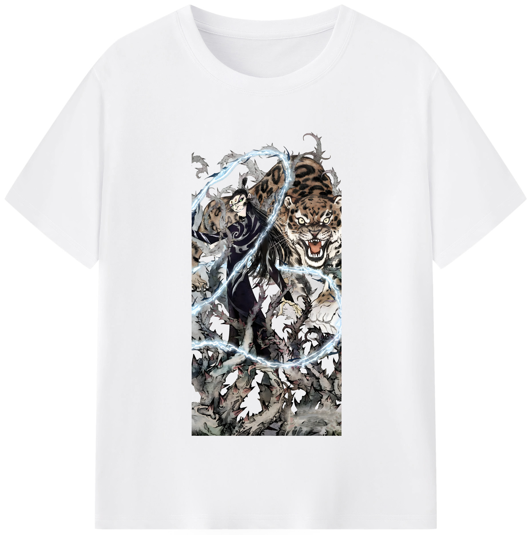 （画像用） Ne Zha 2 ナタ 魔童の大暴れ 綿100％半袖Tシャツ（フロントプリント）