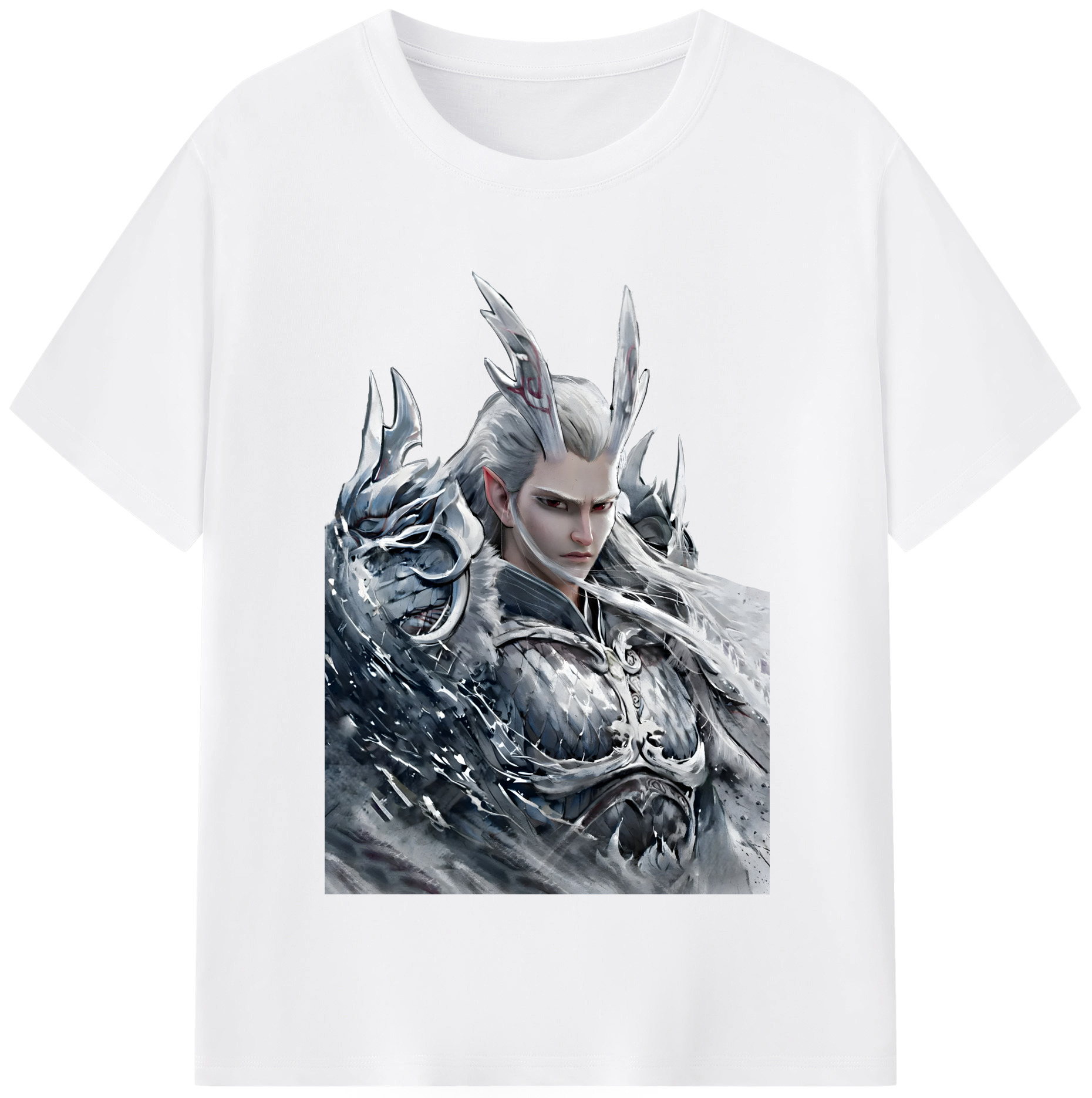 （画像用） Ne Zha 2 ナタ 魔童の大暴れ 綿100％半袖Tシャツ（フロントプリント）