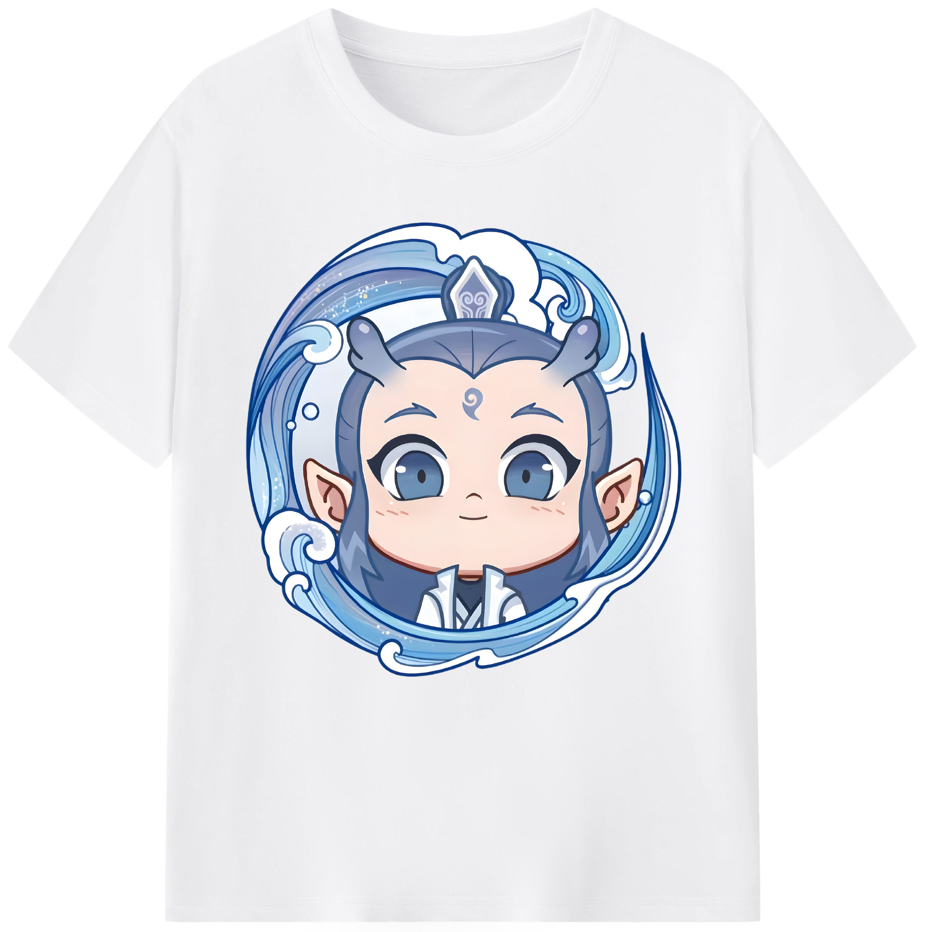 （画像用） Ne Zha 2 ナタ 魔童の大暴れ 綿100％半袖Tシャツ（フロントプリント）