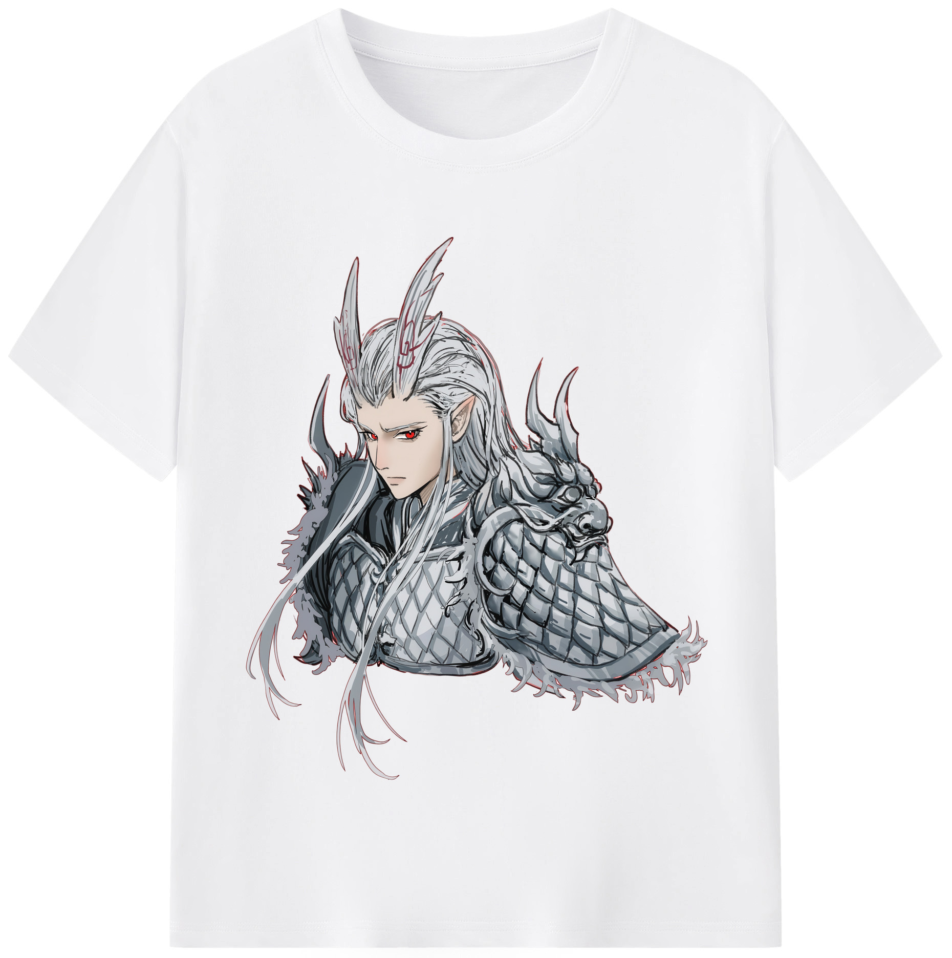 （画像用） Ne Zha 2 ナタ 魔童の大暴れ 綿100％半袖Tシャツ（フロントプリント）