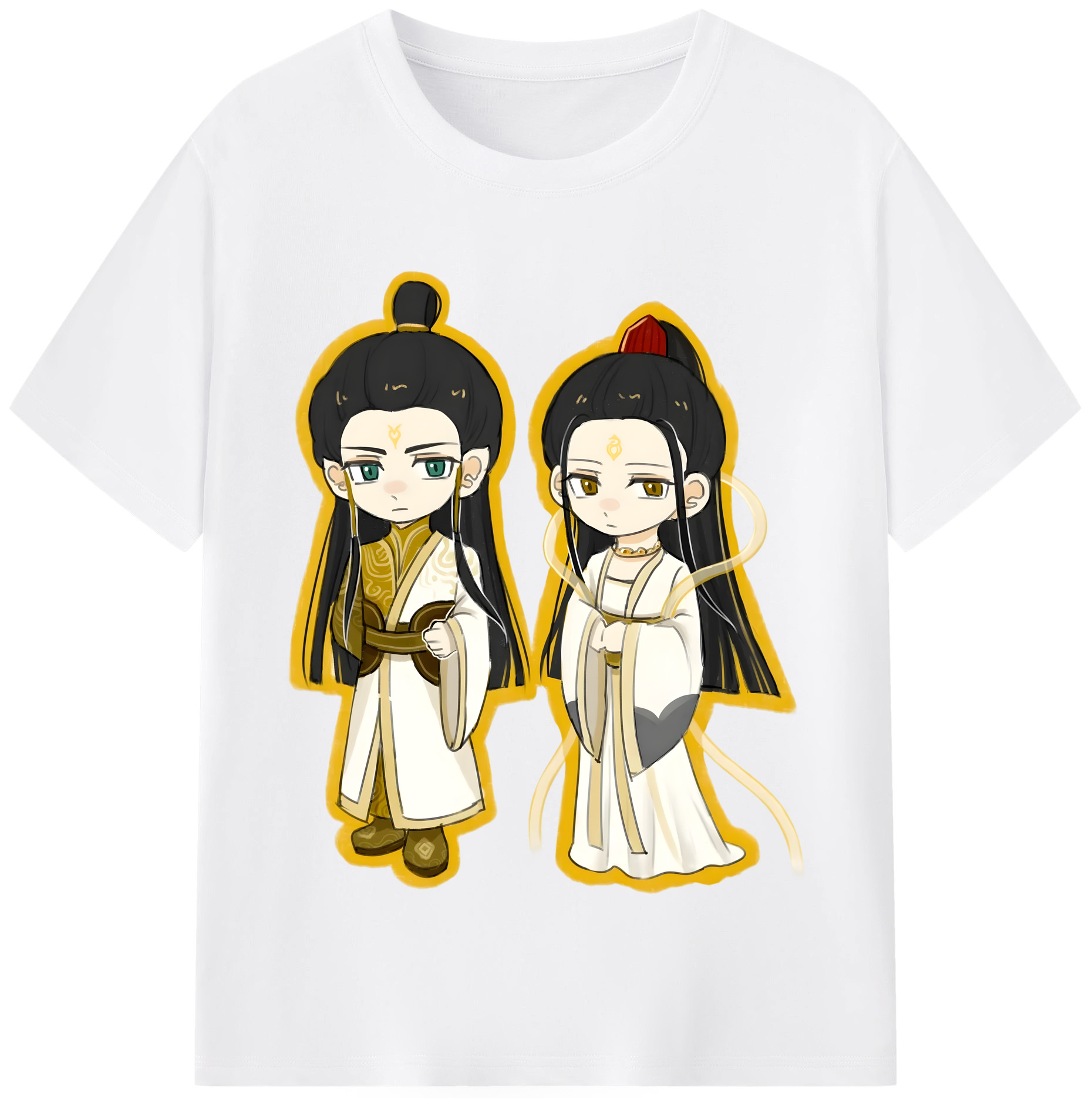 （画像用） Ne Zha 2 ナタ 魔童の大暴れ 綿100％半袖Tシャツ（フロントプリント）