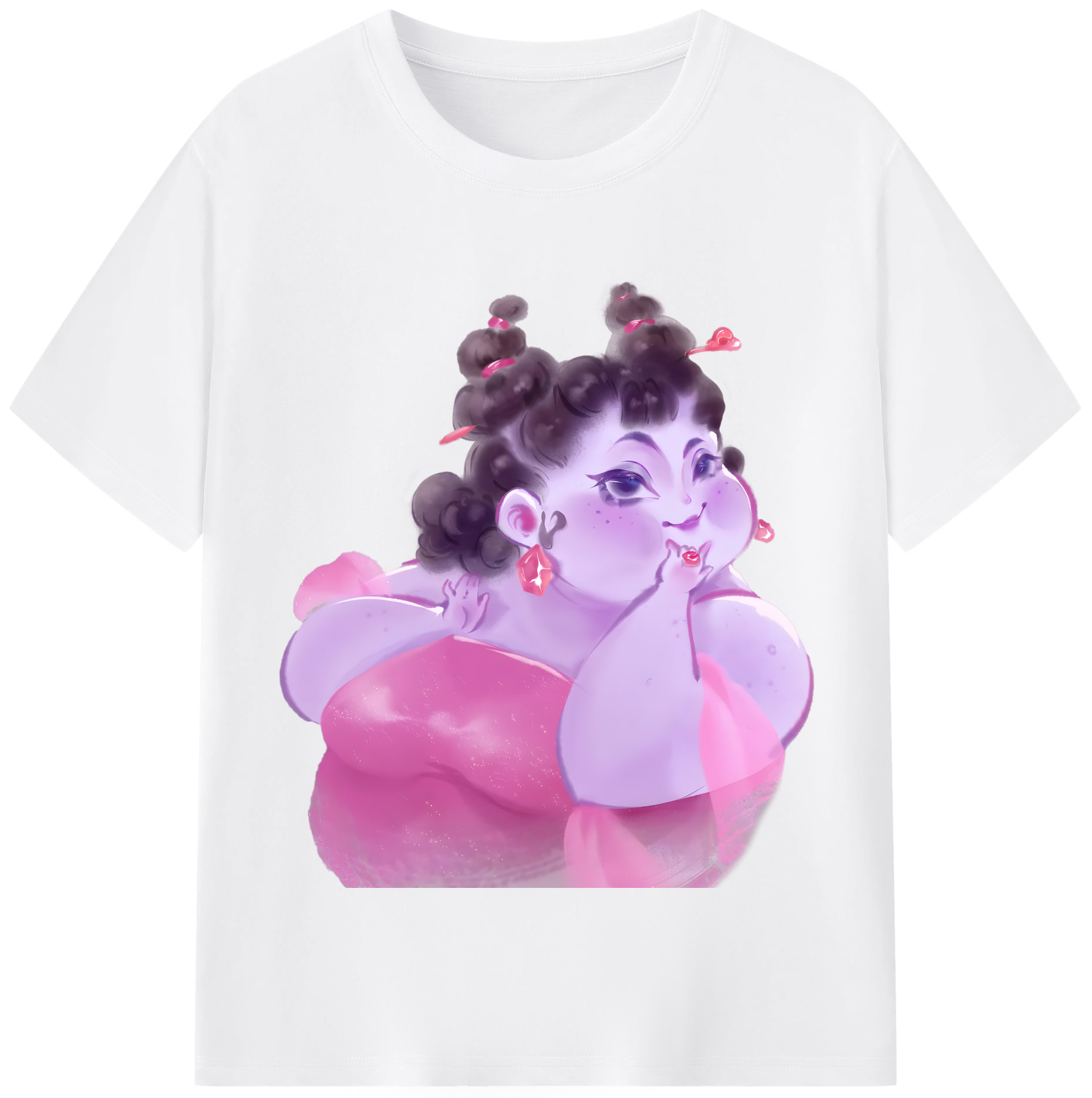 （画像用） Ne Zha 2 ナタ 魔童の大暴れ 綿100％半袖Tシャツ（フロントプリント）