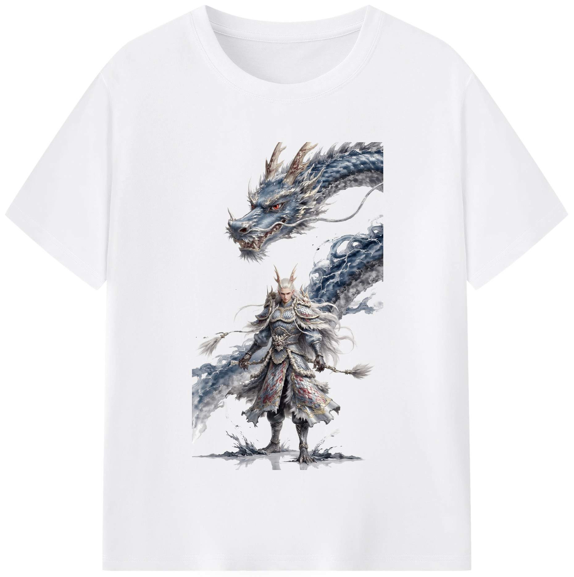 （画像用） Ne Zha 2 ナタ 魔童の大暴れ 綿100％半袖Tシャツ（フロントプリント）