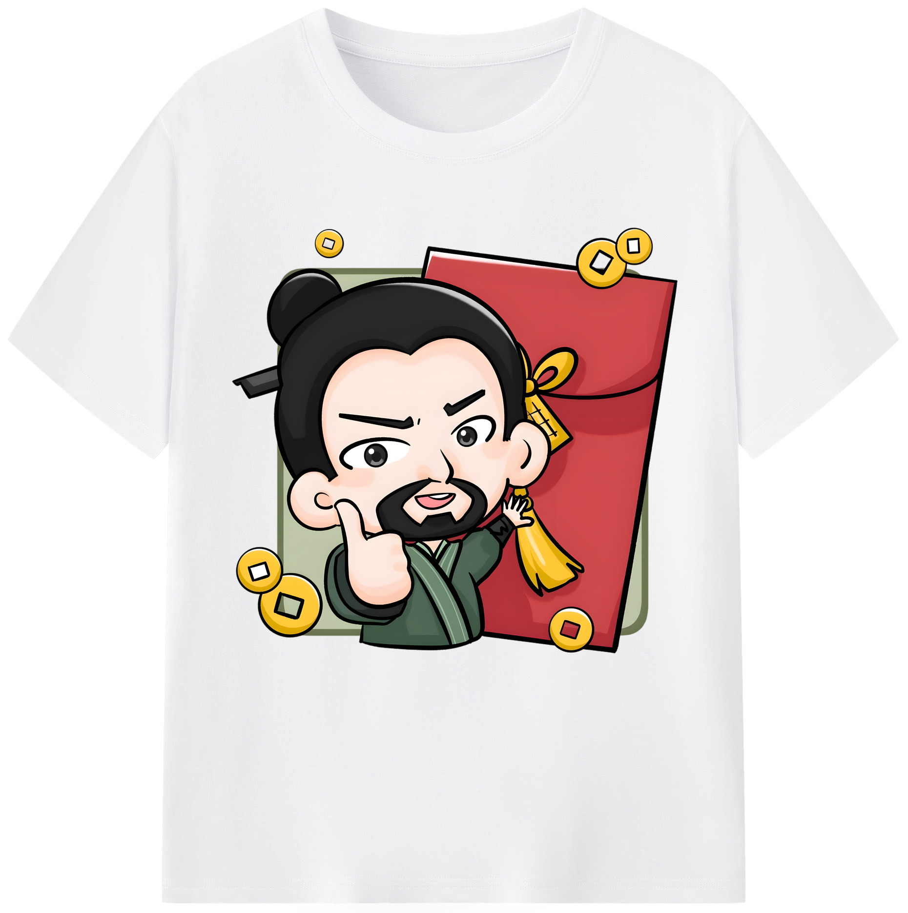 （画像用） Ne Zha 2 ナタ 魔童の大暴れ 綿100％半袖Tシャツ（フロントプリント）