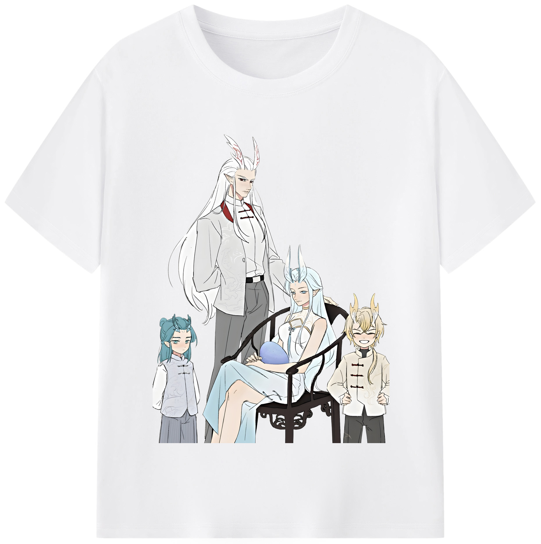 （画像用） Ne Zha 2 ナタ 魔童の大暴れ 綿100％半袖Tシャツ（フロントプリント）