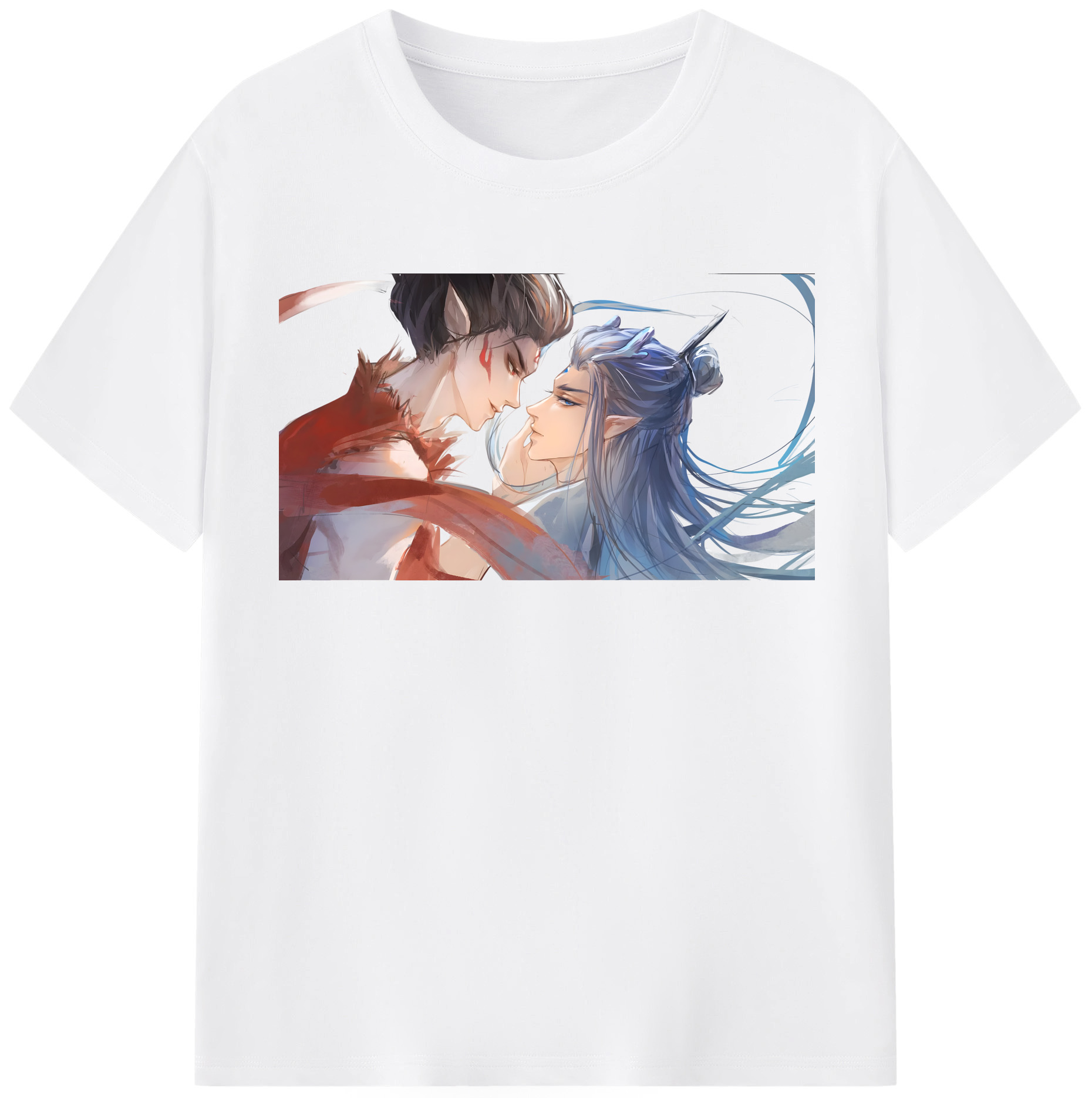 （画像用） Ne Zha 2 ナタ 魔童の大暴れ 綿100％半袖Tシャツ（フロントプリント）