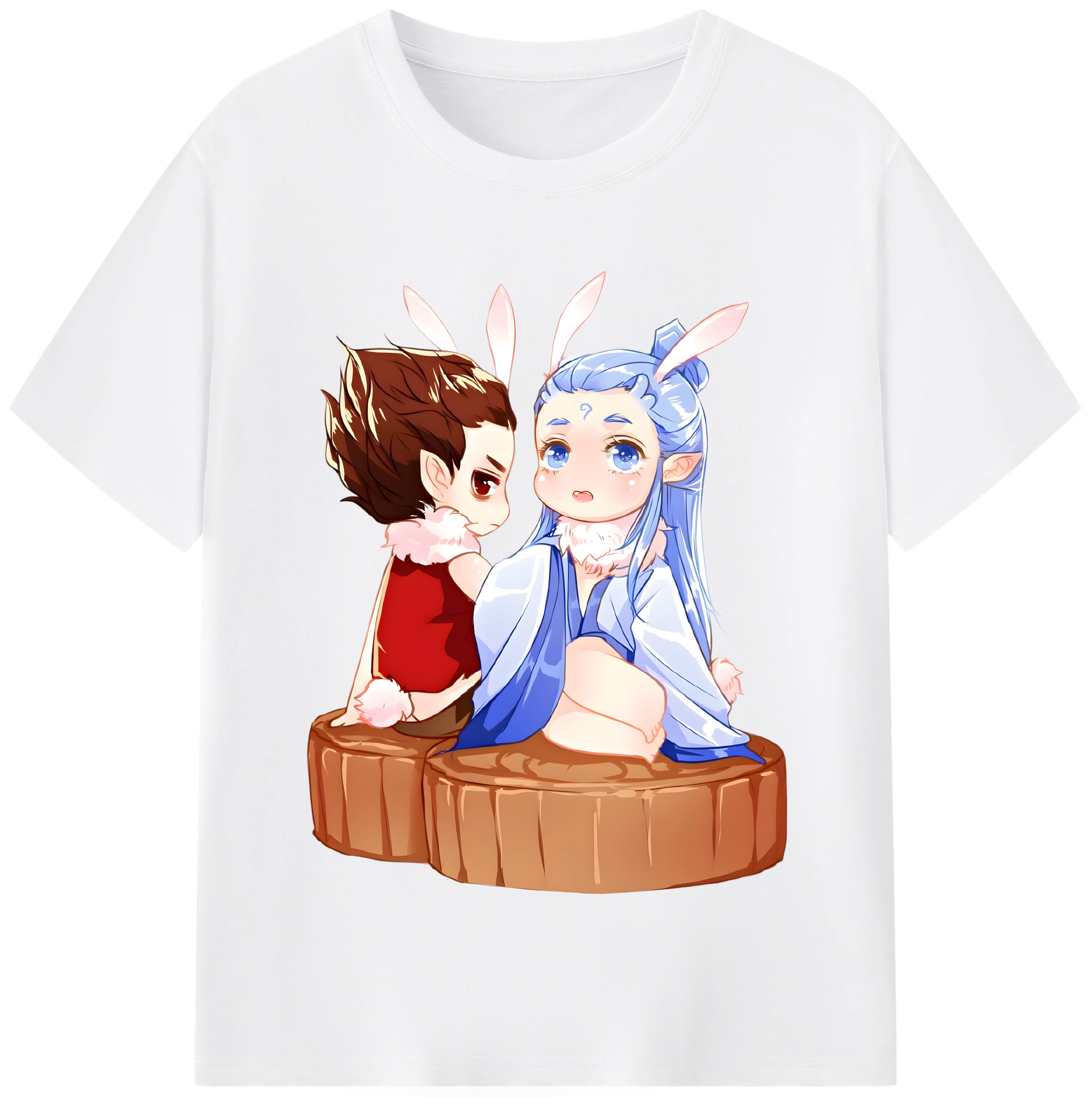 （画像用） Ne Zha 2 ナタ 魔童の大暴れ 綿100％半袖Tシャツ（フロントプリント）
