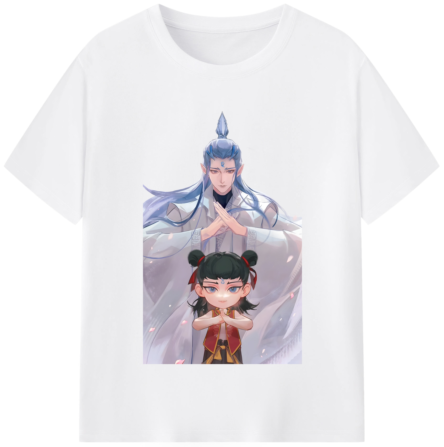 （画像用） Ne Zha 2 ナタ 魔童の大暴れ 綿100％半袖Tシャツ（フロントプリント）