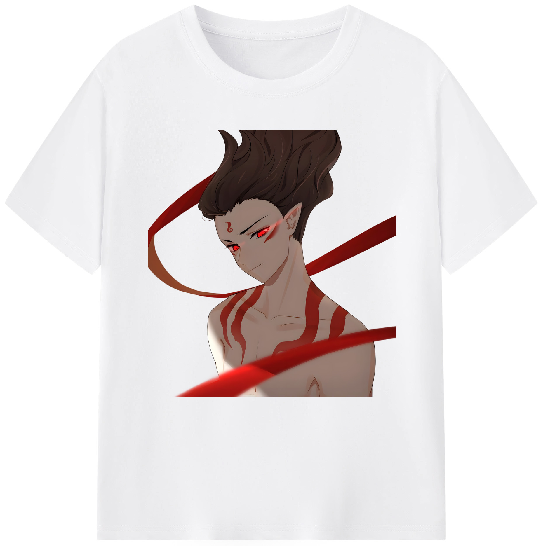 （画像用） Ne Zha 2 ナタ 魔童の大暴れ 綿100％半袖Tシャツ（フロントプリント）