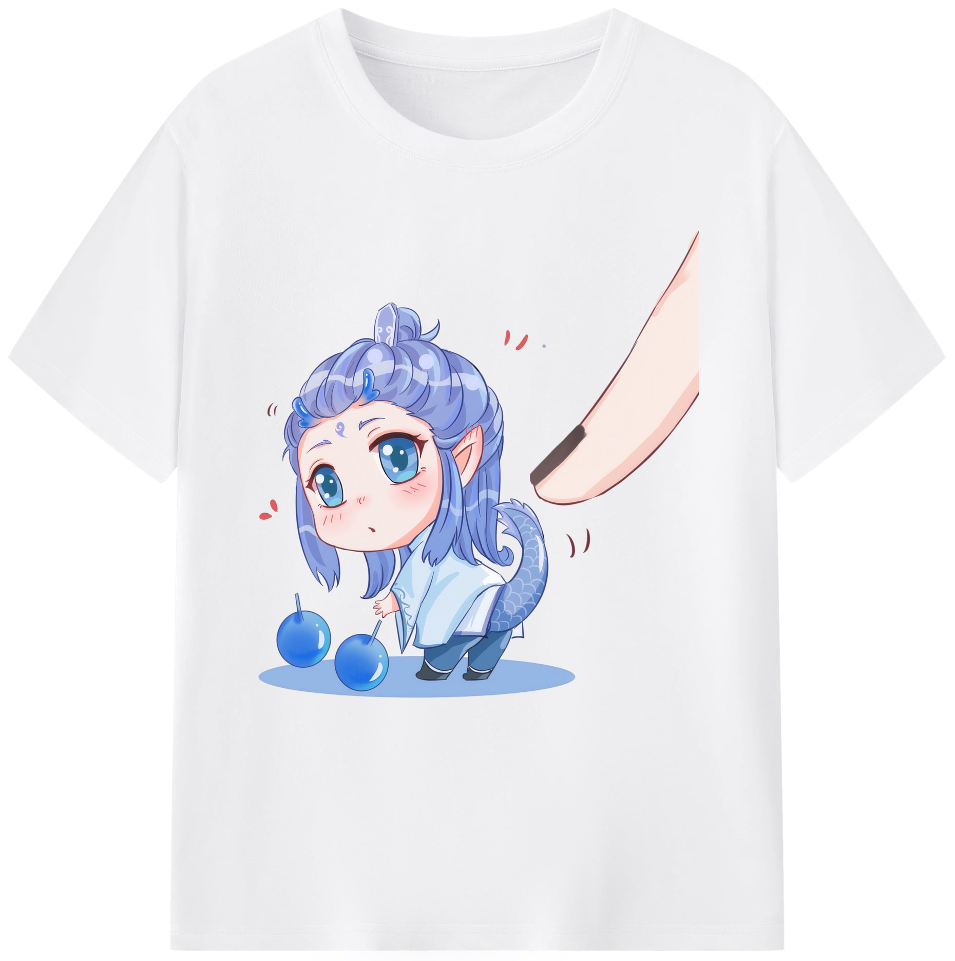 （画像用） Ne Zha 2 ナタ 魔童の大暴れ 綿100％半袖Tシャツ（フロントプリント）