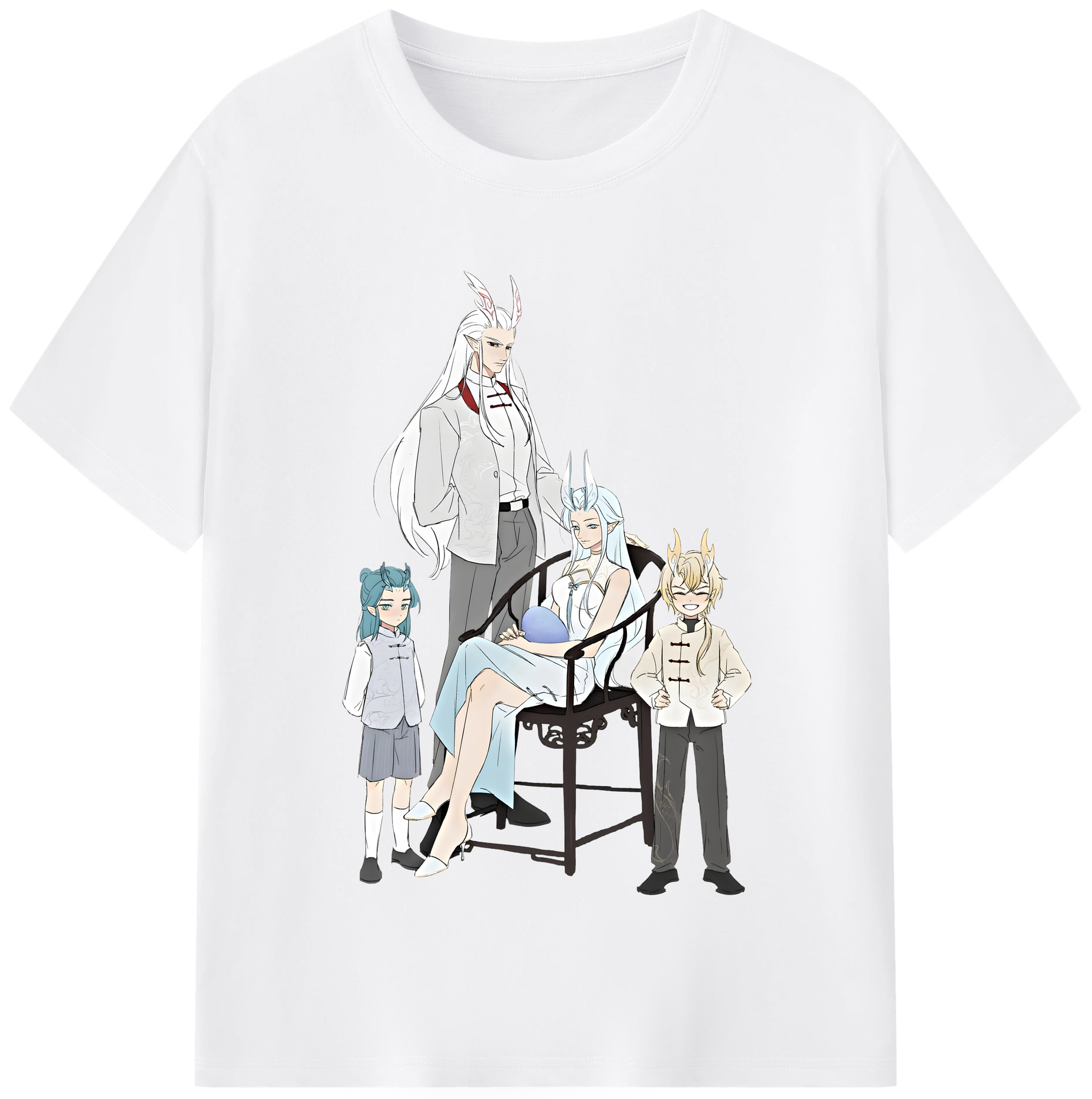 （画像用） Ne Zha 2 ナタ 魔童の大暴れ 綿100％半袖Tシャツ（フロントプリント）