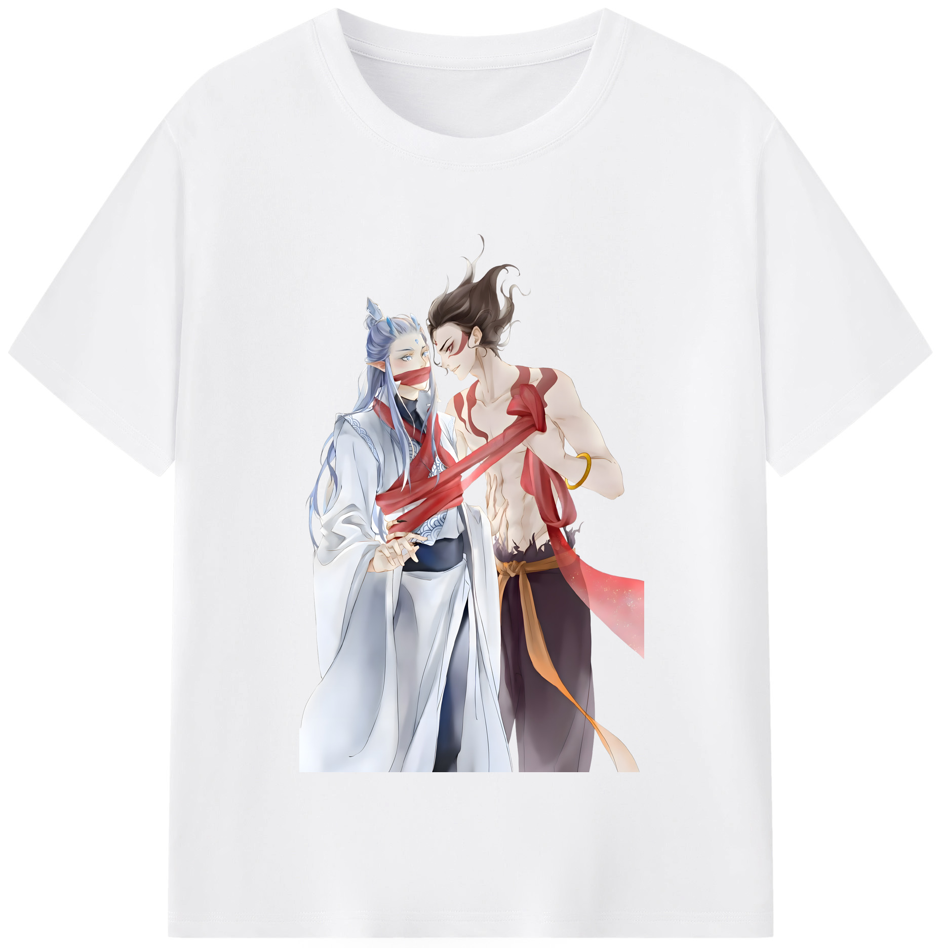 （画像用） Ne Zha 2 ナタ 魔童の大暴れ 綿100％半袖Tシャツ（フロントプリント）