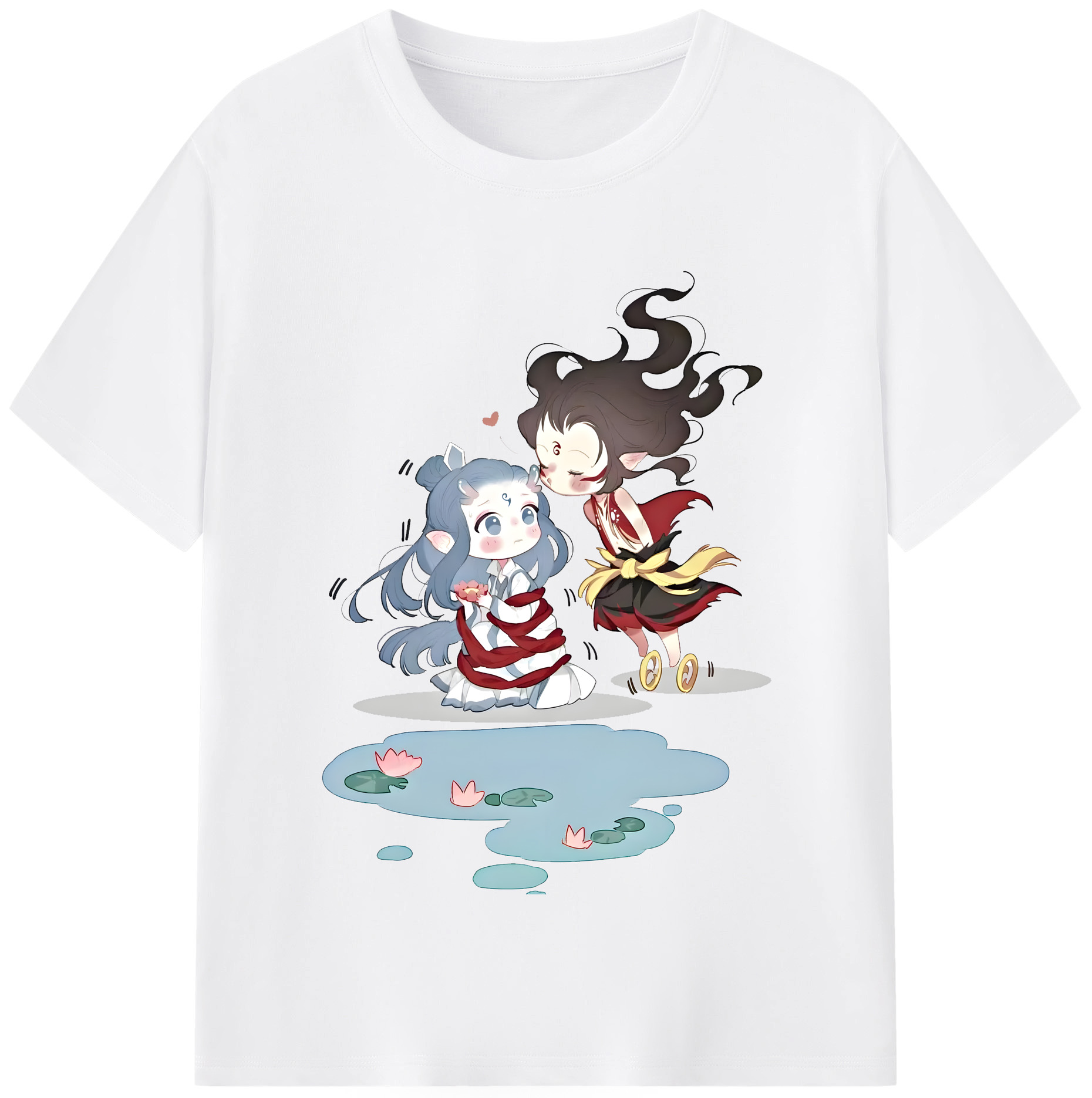 （画像用） Ne Zha 2 ナタ 魔童の大暴れ 綿100％半袖Tシャツ（フロントプリント）
