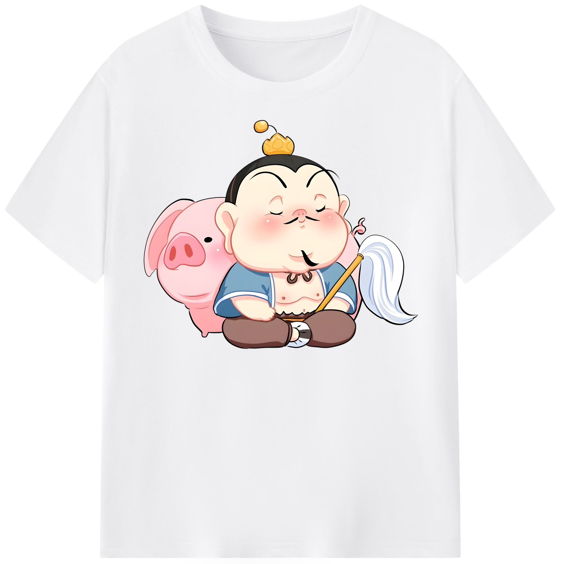 （画像用） Ne Zha 2 ナタ 魔童の大暴れ 綿100％半袖Tシャツ（フロントプリント）